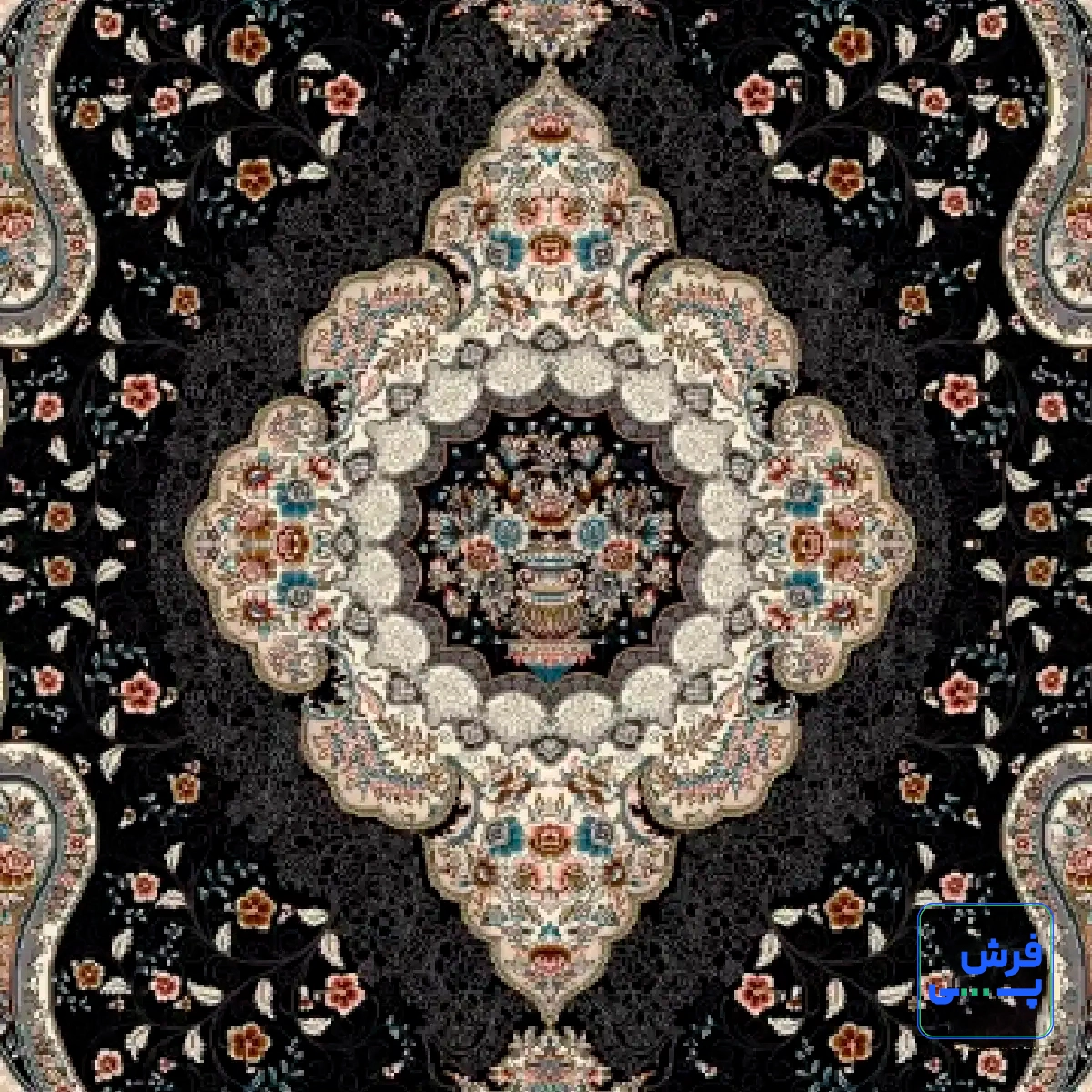 خرید قسطی |  فرش کلاسیک 7005 سرمه ای طوسی
