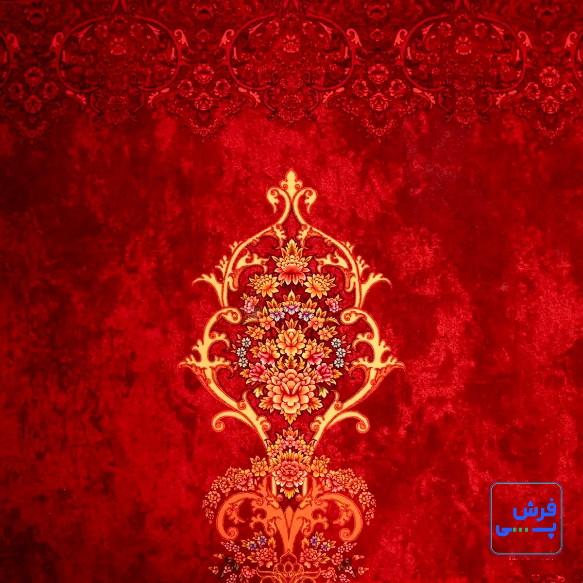 خرید قسطی |  فرش ابریشم ماشینی X1969 قرمز لاکی