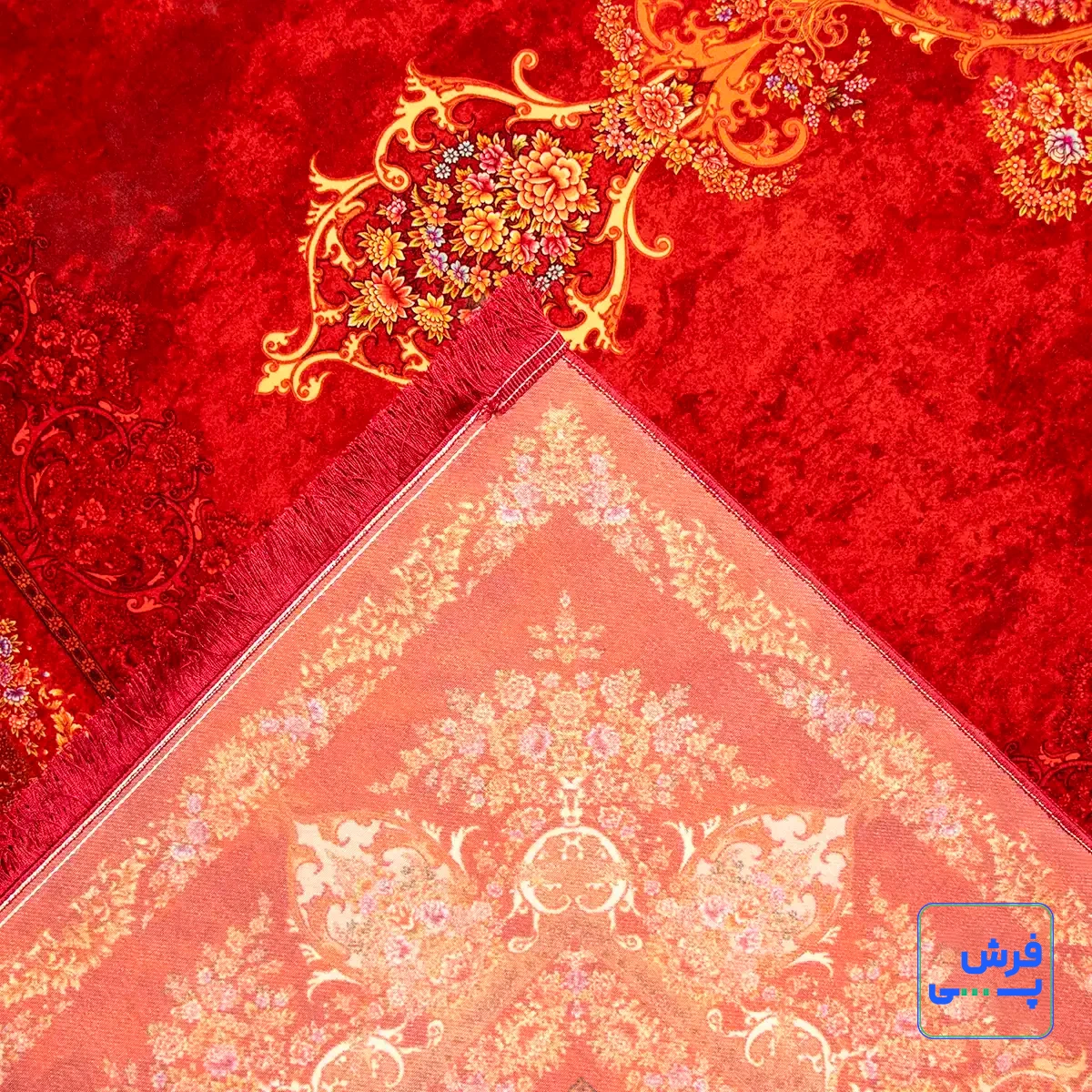 خرید قسطی |  فرش ابریشم ماشینی X1969 قرمز لاکی