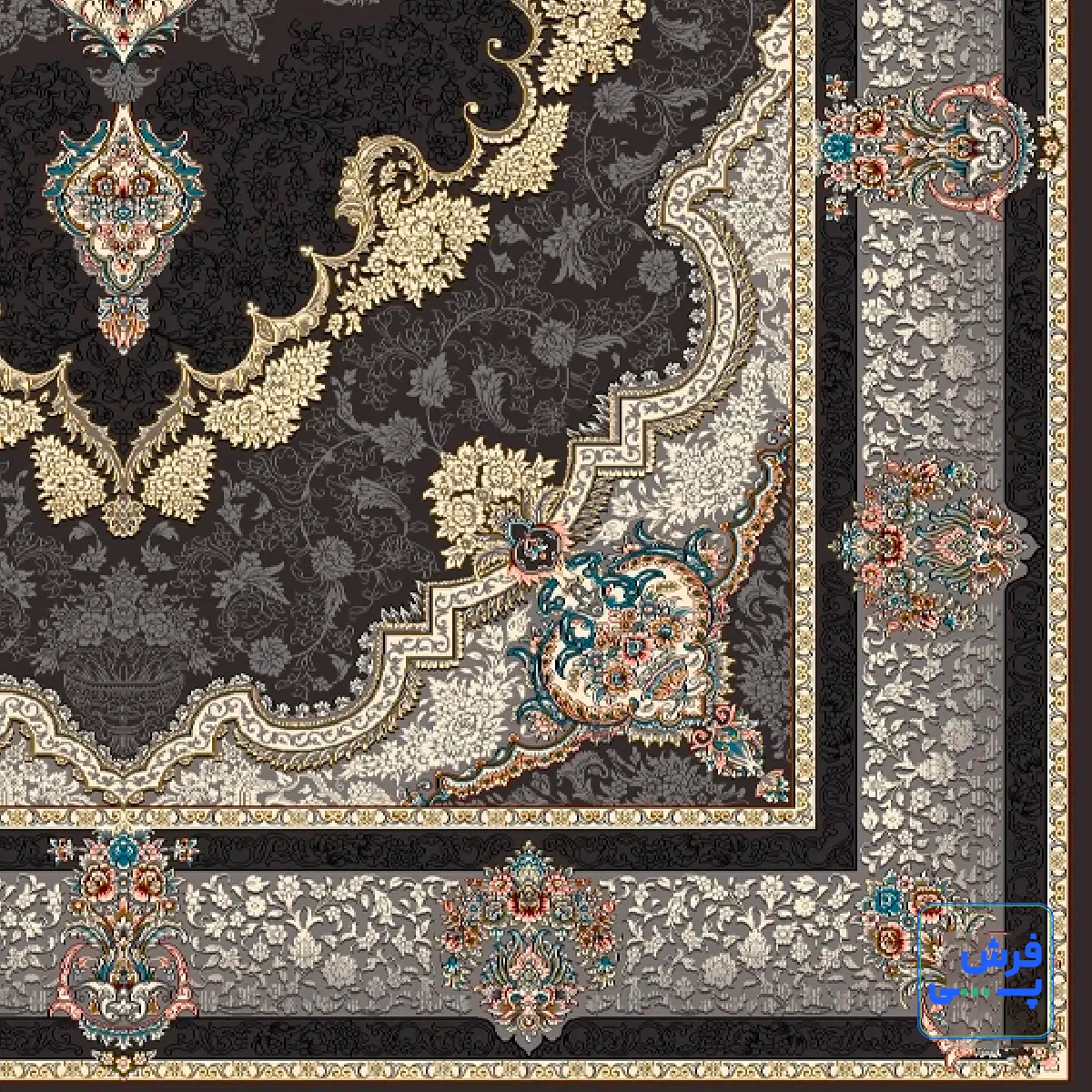 خرید قسطی |  فرش کلاسیک 6027 ذغالی