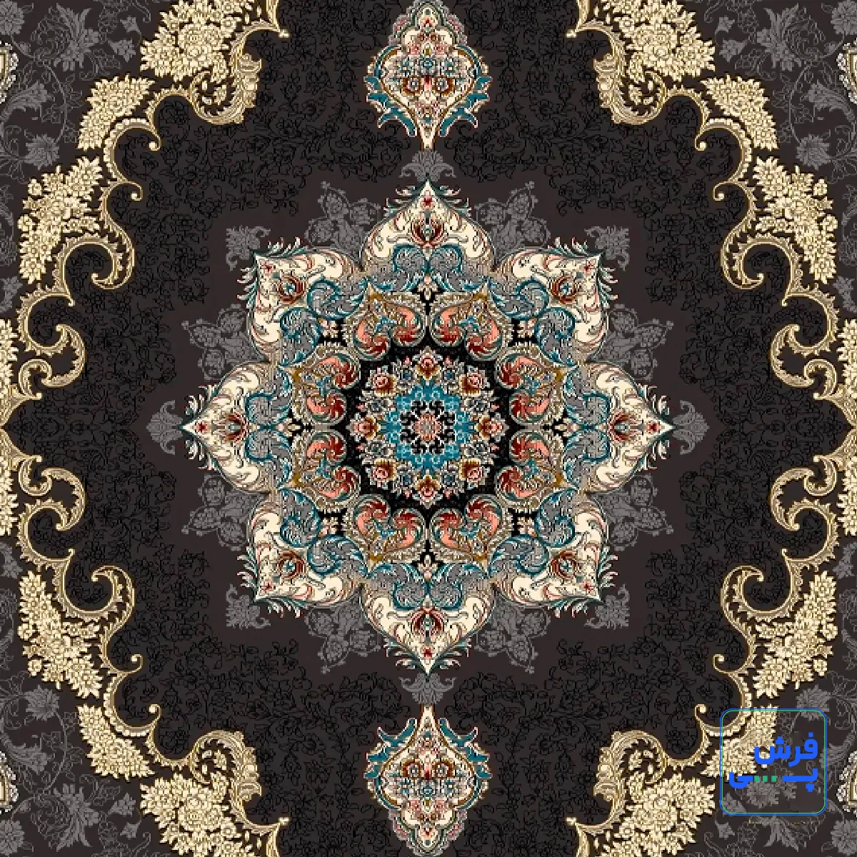 خرید قسطی |  فرش کلاسیک 6027 ذغالی