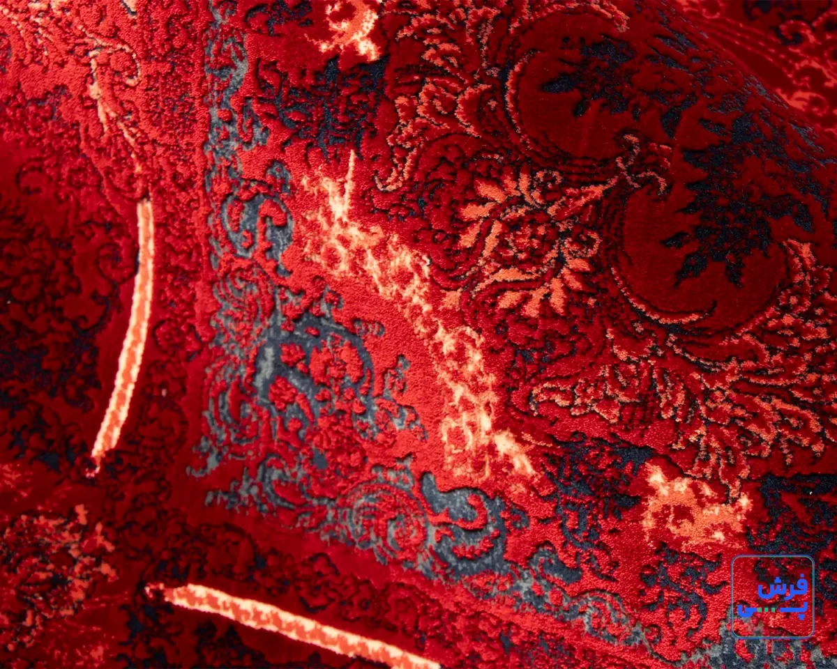 خرید قسطی |  فرش وینتیج اطلس LSK قرمز سرمه‌ای