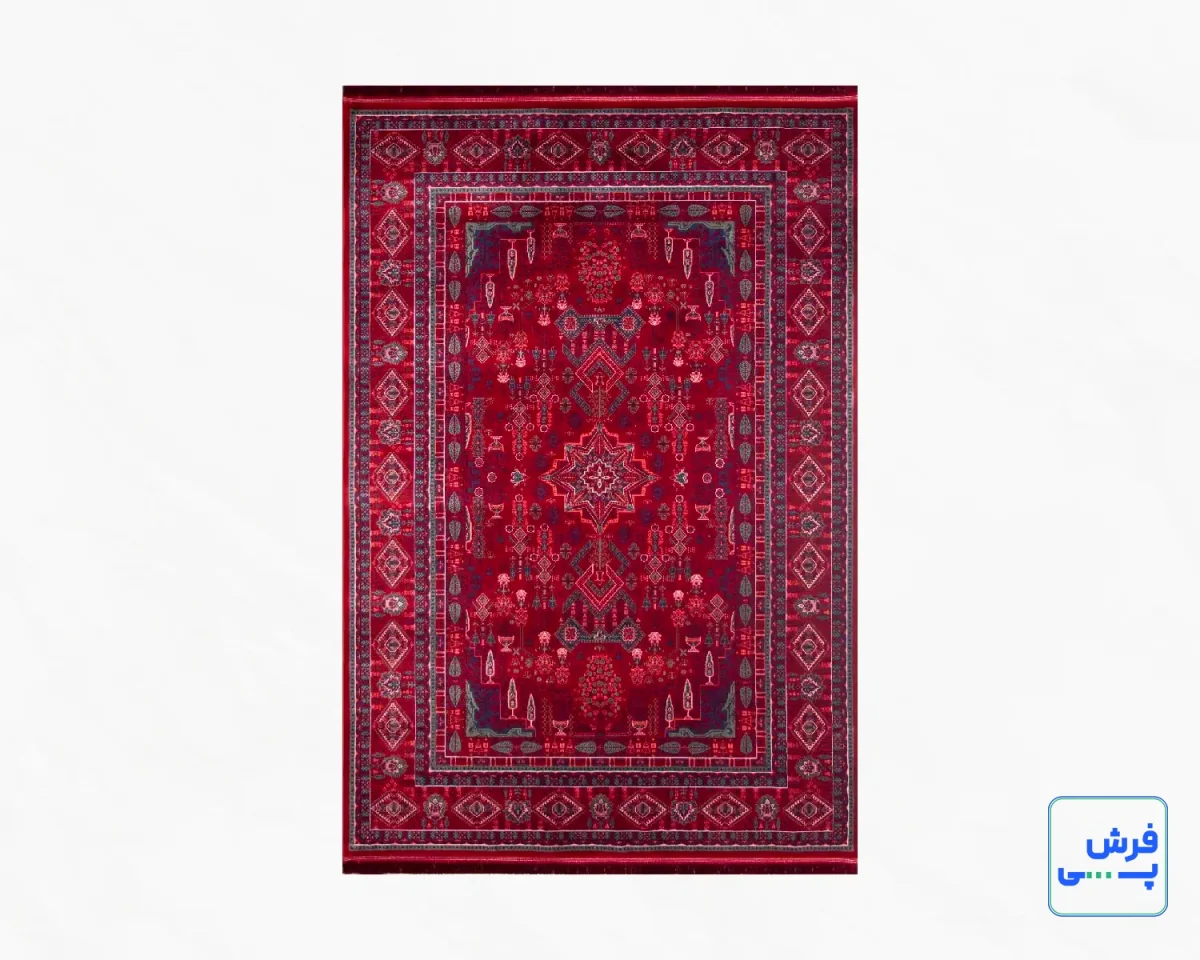 خرید قسطی |  فرش وینتیج چهار باغ لاکی