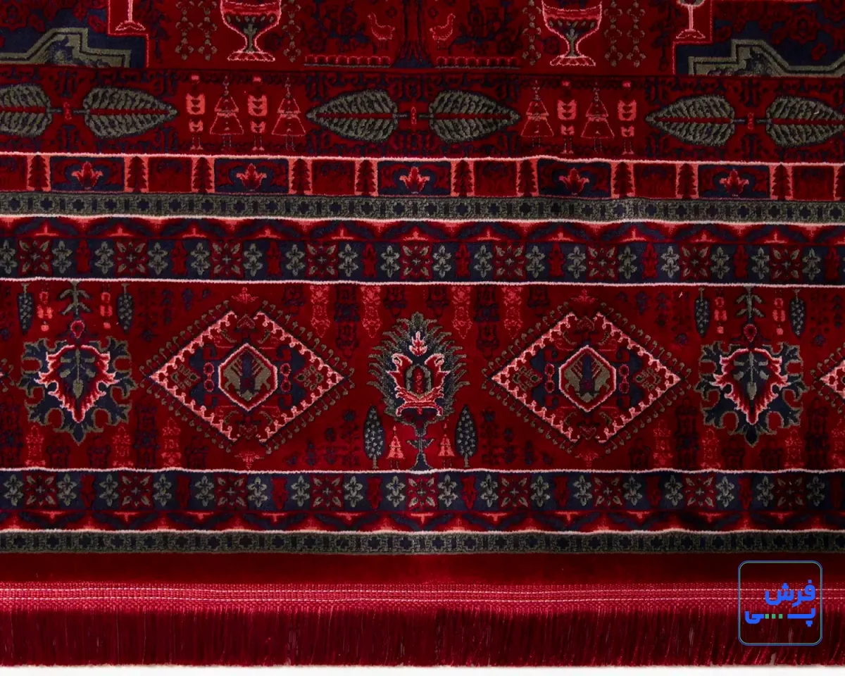 خرید قسطی |  فرش وینتیج چهار باغ لاکی