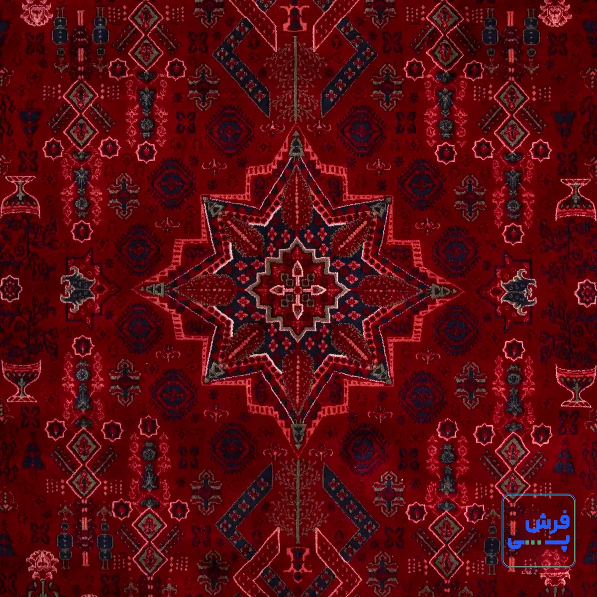 خرید قسطی |  فرش وینتیج چهار باغ لاکی
