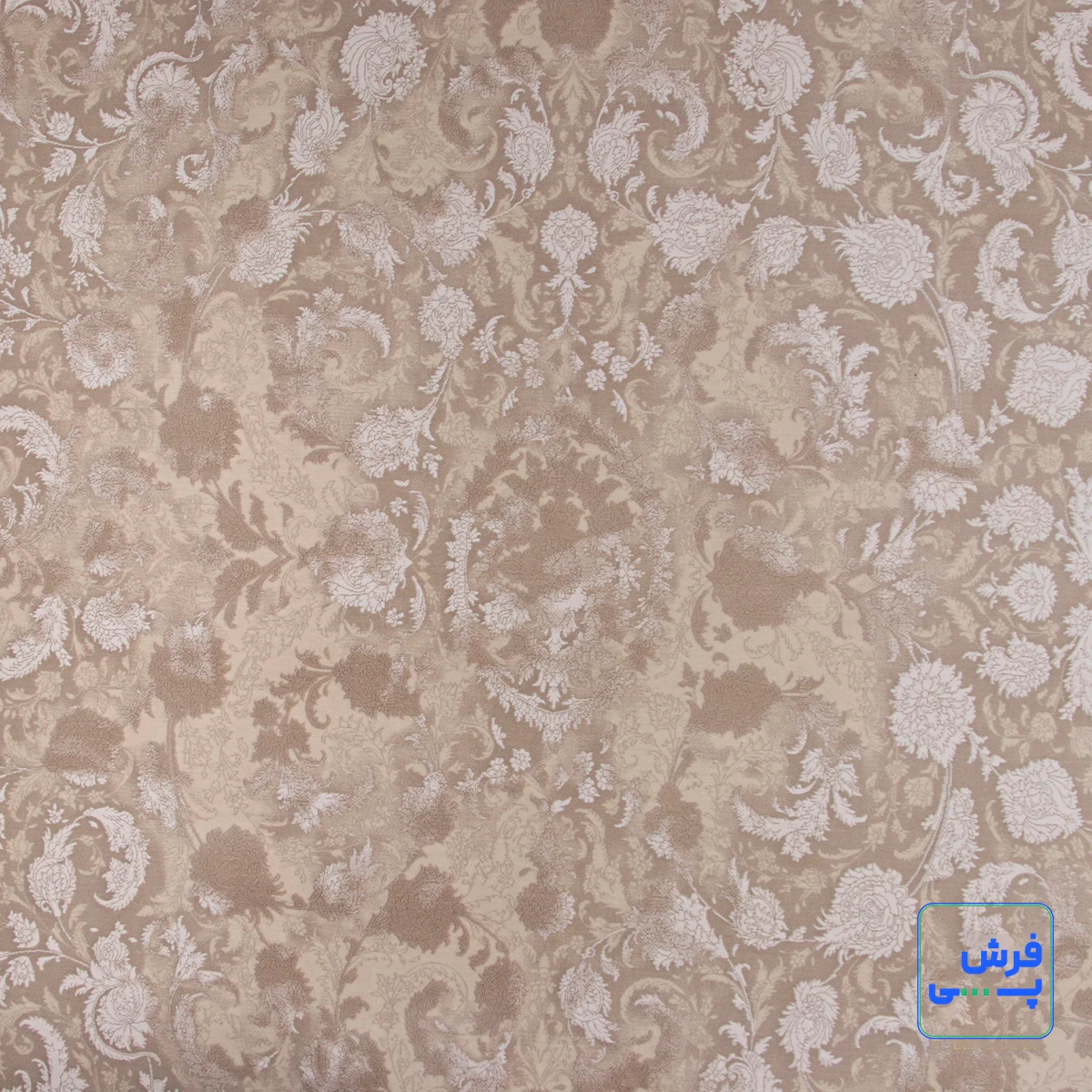 flora-3022-e-2.webp خرید قسطی | فرش وینتیج 3022 کرم نسکافهای حاشیه سبز
