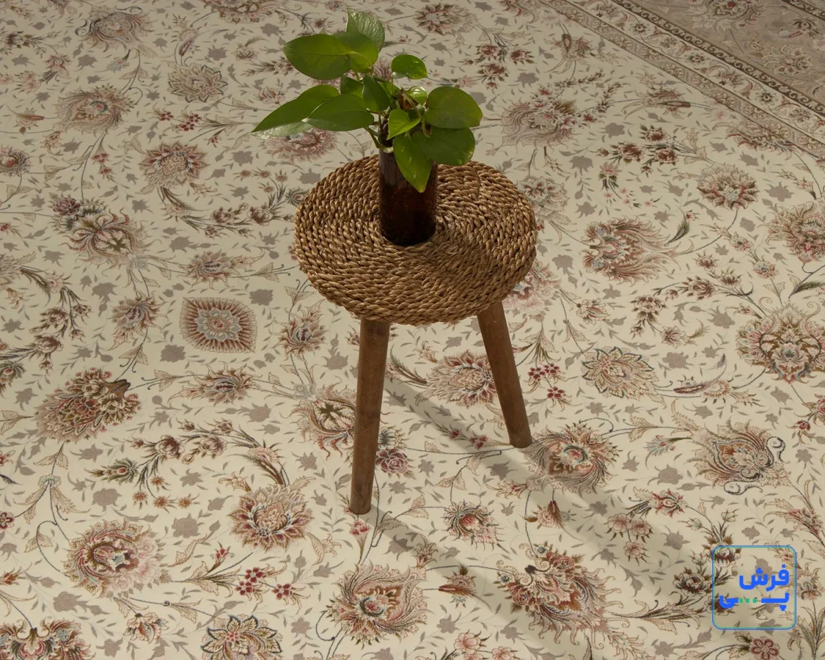 خرید قسطی |  فرش کلاسیک سیران کرم حاشیه بژ