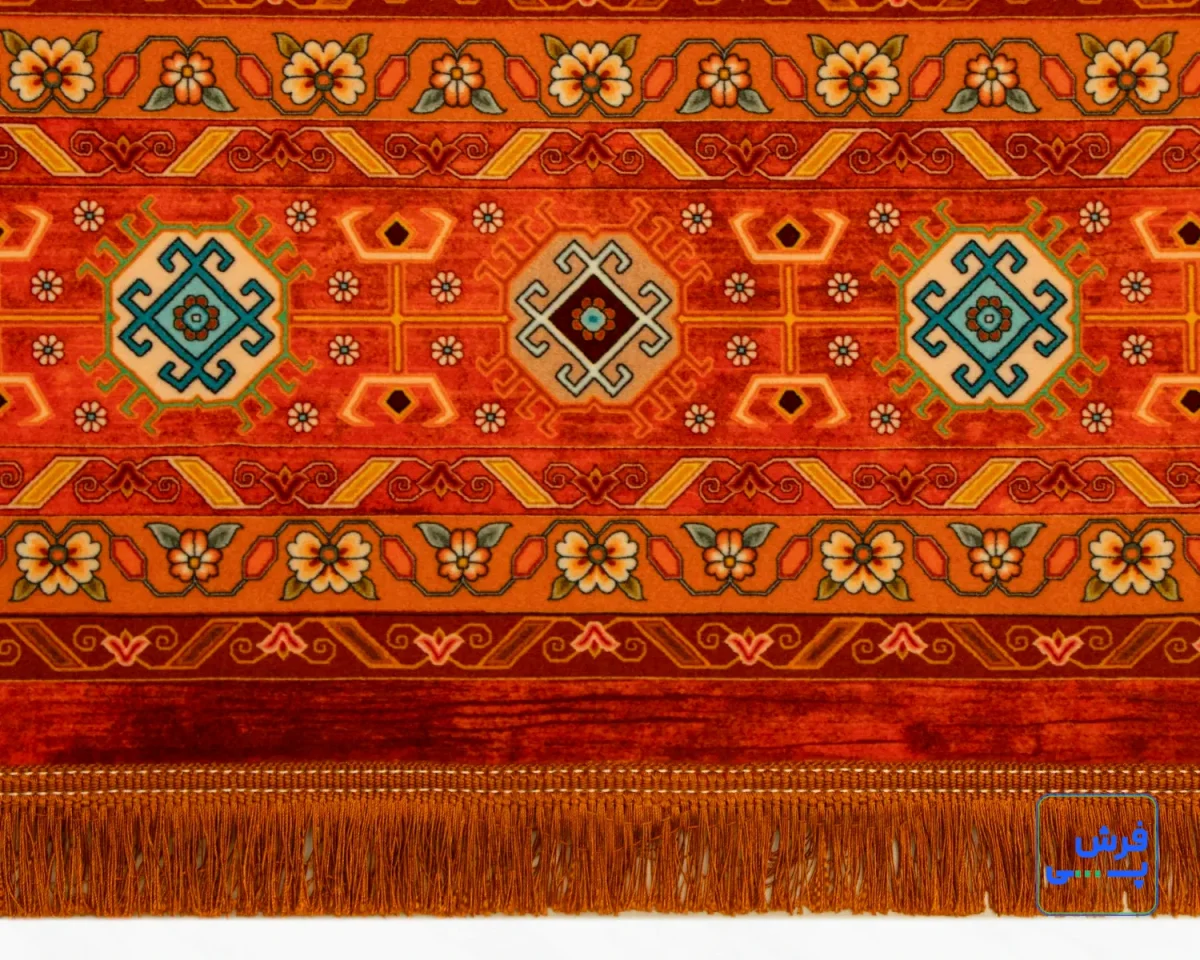 t-1051-7.webp خرید قسطی | فرش ابریشم ماشینی T1051 نارنجی