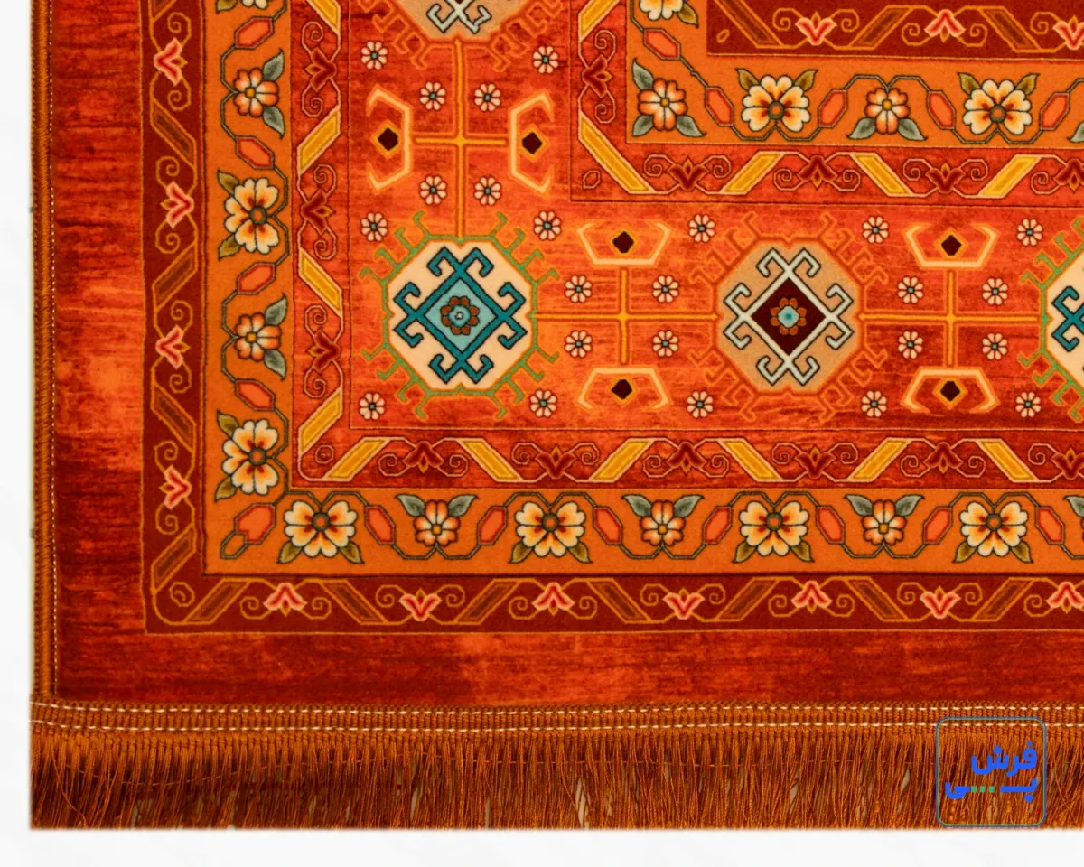 t-1051-8.webp خرید قسطی | فرش ابریشم ماشینی T1051 نارنجی