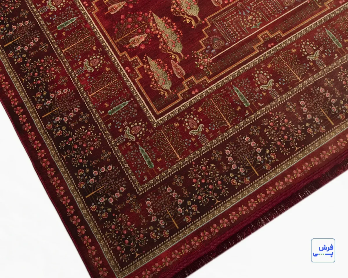 خرید قسطی |  فرش ابریشم ماشینی T1060 لاکی