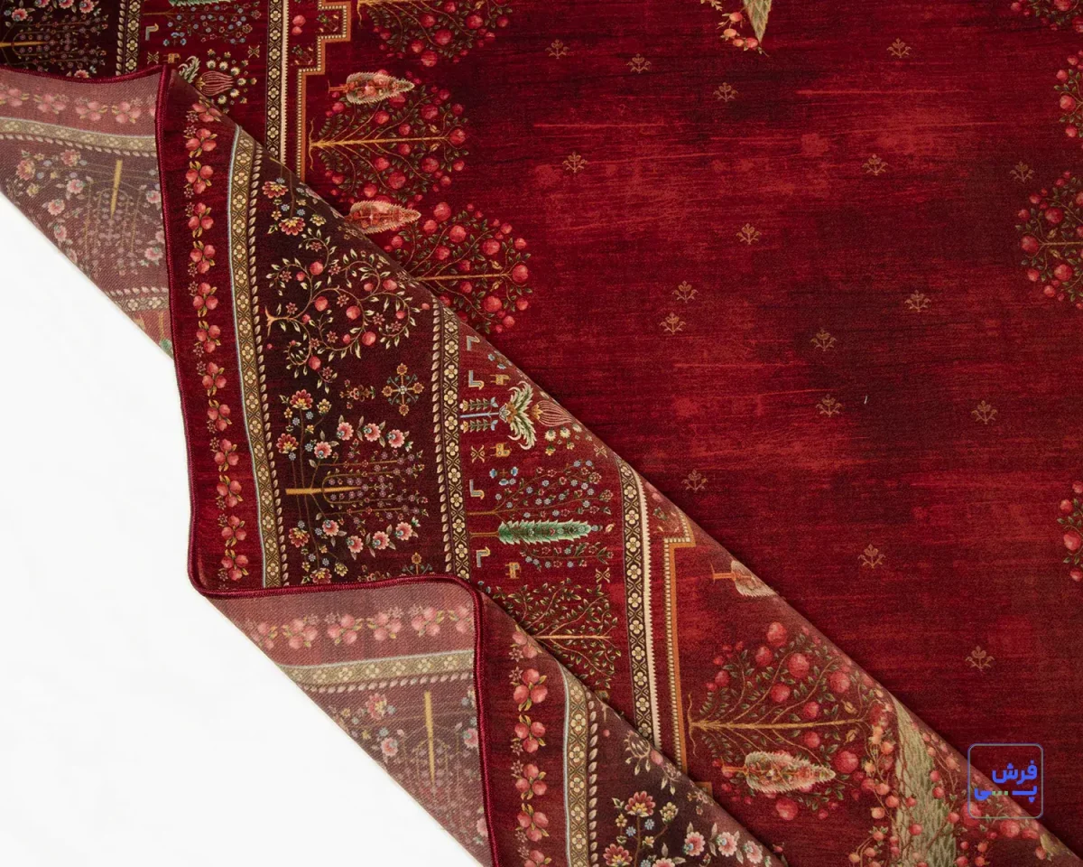 خرید قسطی |  فرش ابریشم ماشینی T1060 لاکی