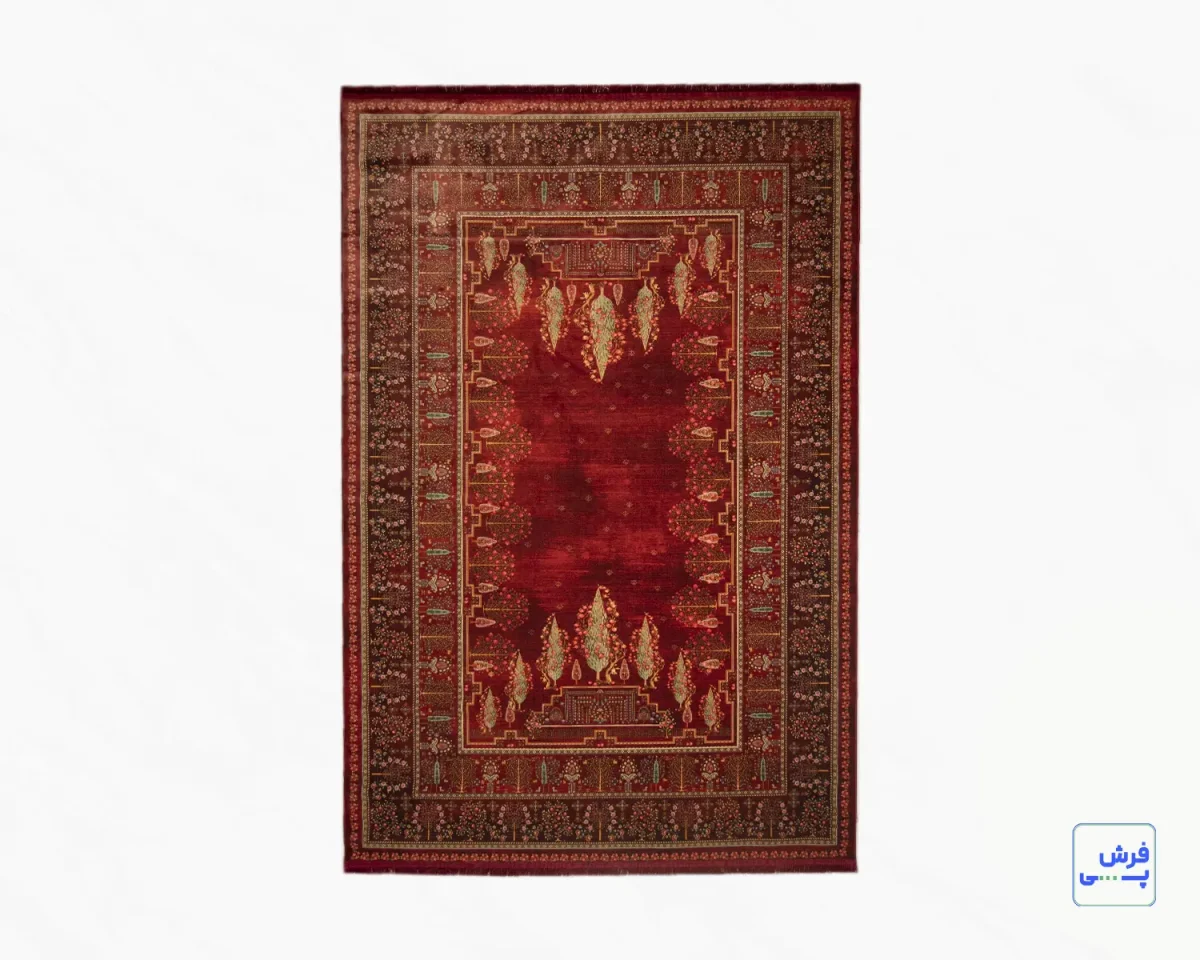 خرید قسطی |  فرش ابریشم ماشینی T1060 لاکی
