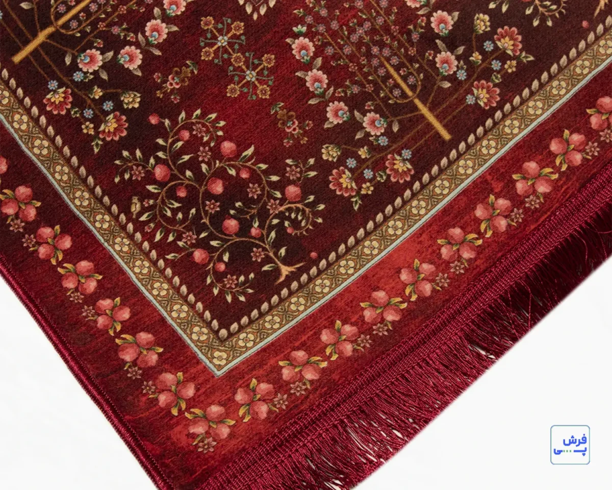 خرید قسطی |  فرش ابریشم ماشینی T1060 لاکی