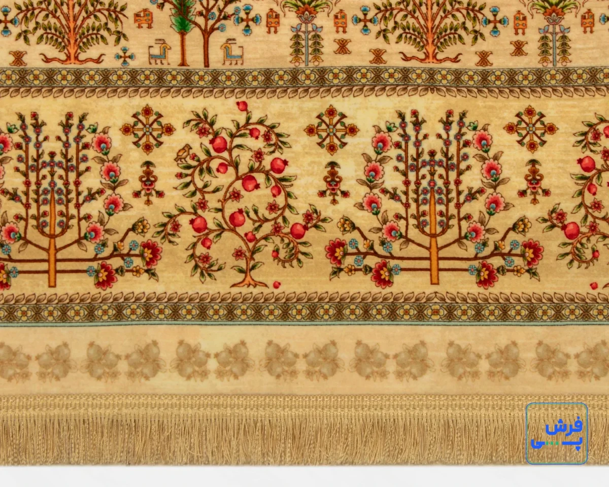 t-1063-7.webp خرید قسطی | فرش ابریشم ماشینی T1063 کرم