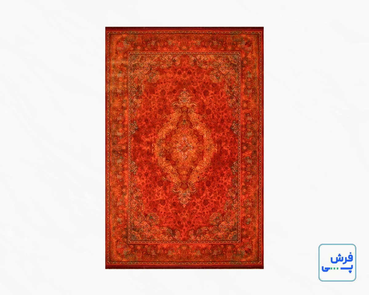 خرید قسطی |  فرش ابریشم ماشینی T1077 لاکی
