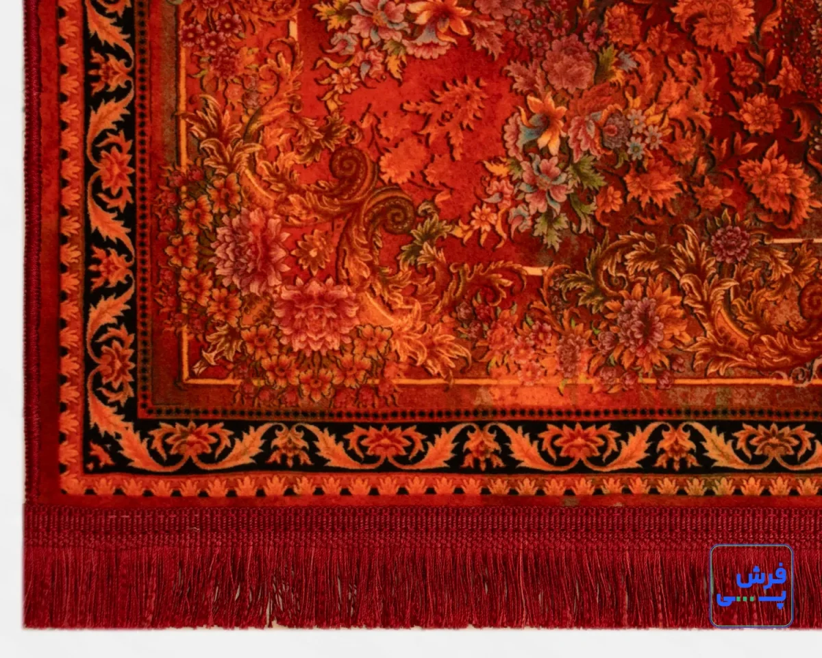 خرید قسطی |  فرش ابریشم ماشینی T1077 لاکی