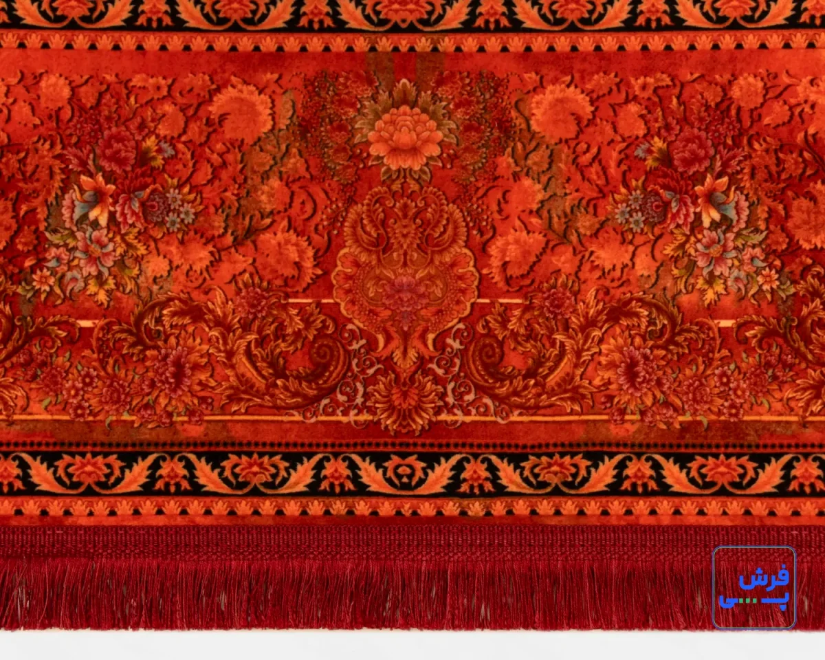 خرید قسطی |  فرش ابریشم ماشینی T1077 لاکی