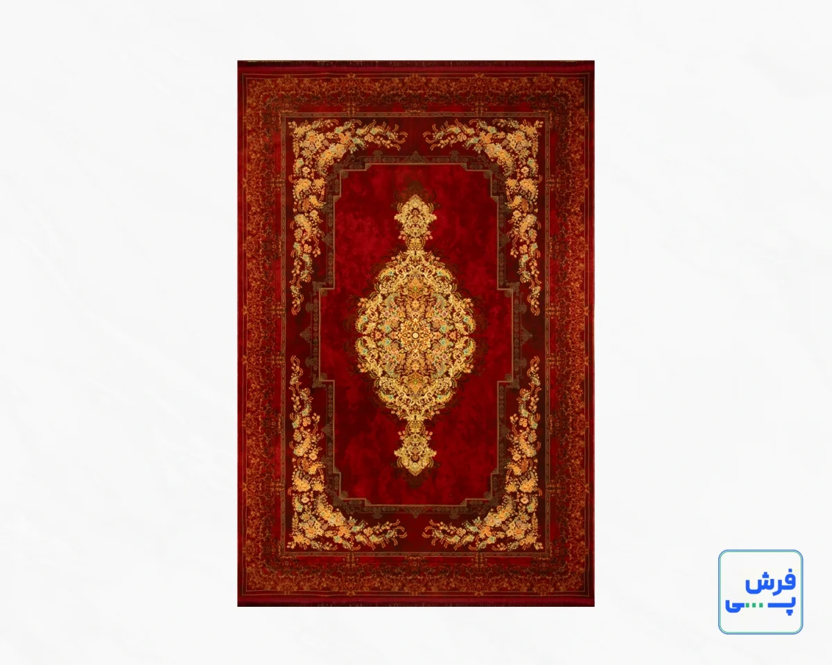 خرید قسطی |  فرش ابریشم ماشینی T1081 لاکی