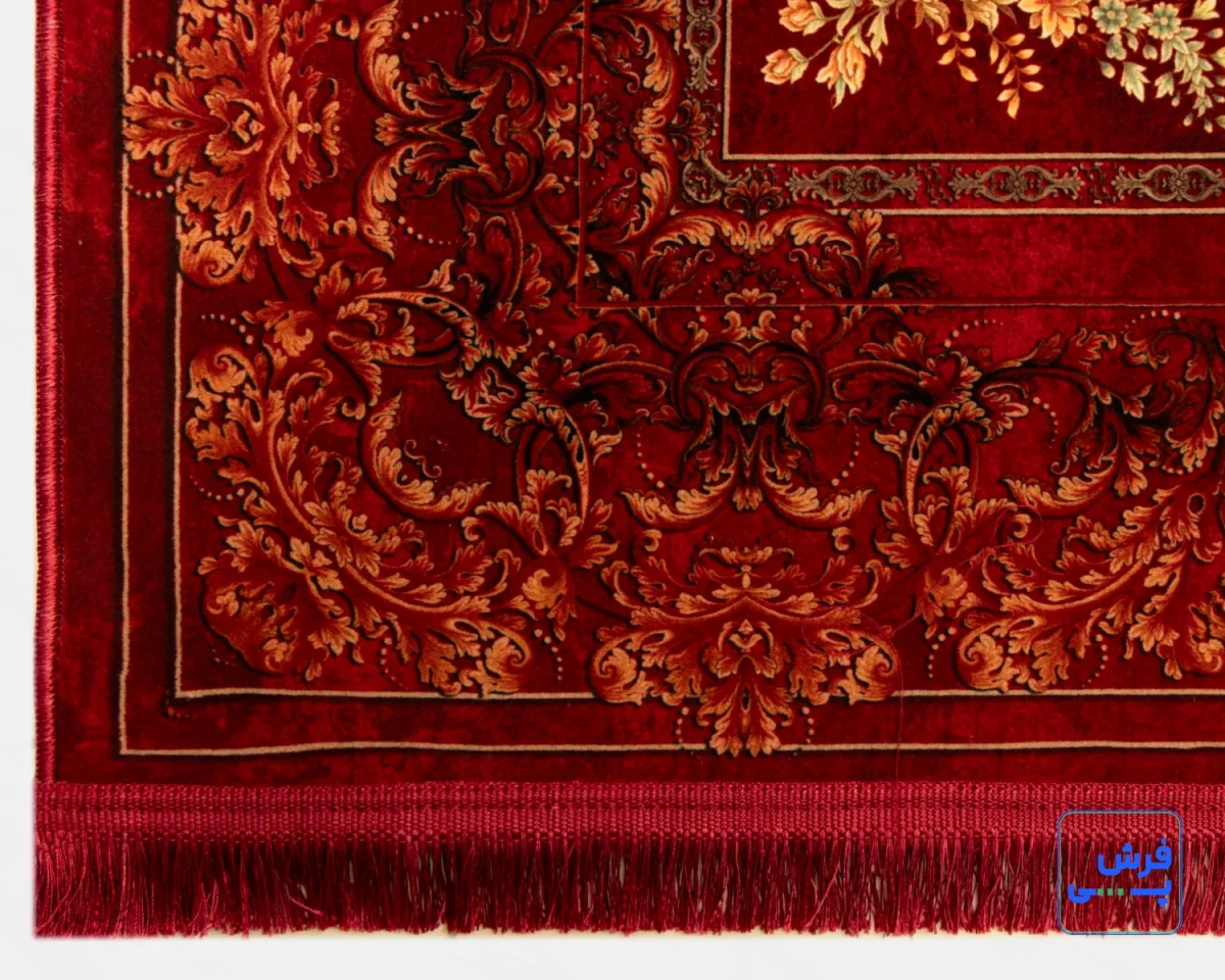 خرید قسطی |  فرش ابریشم ماشینی T1081 لاکی