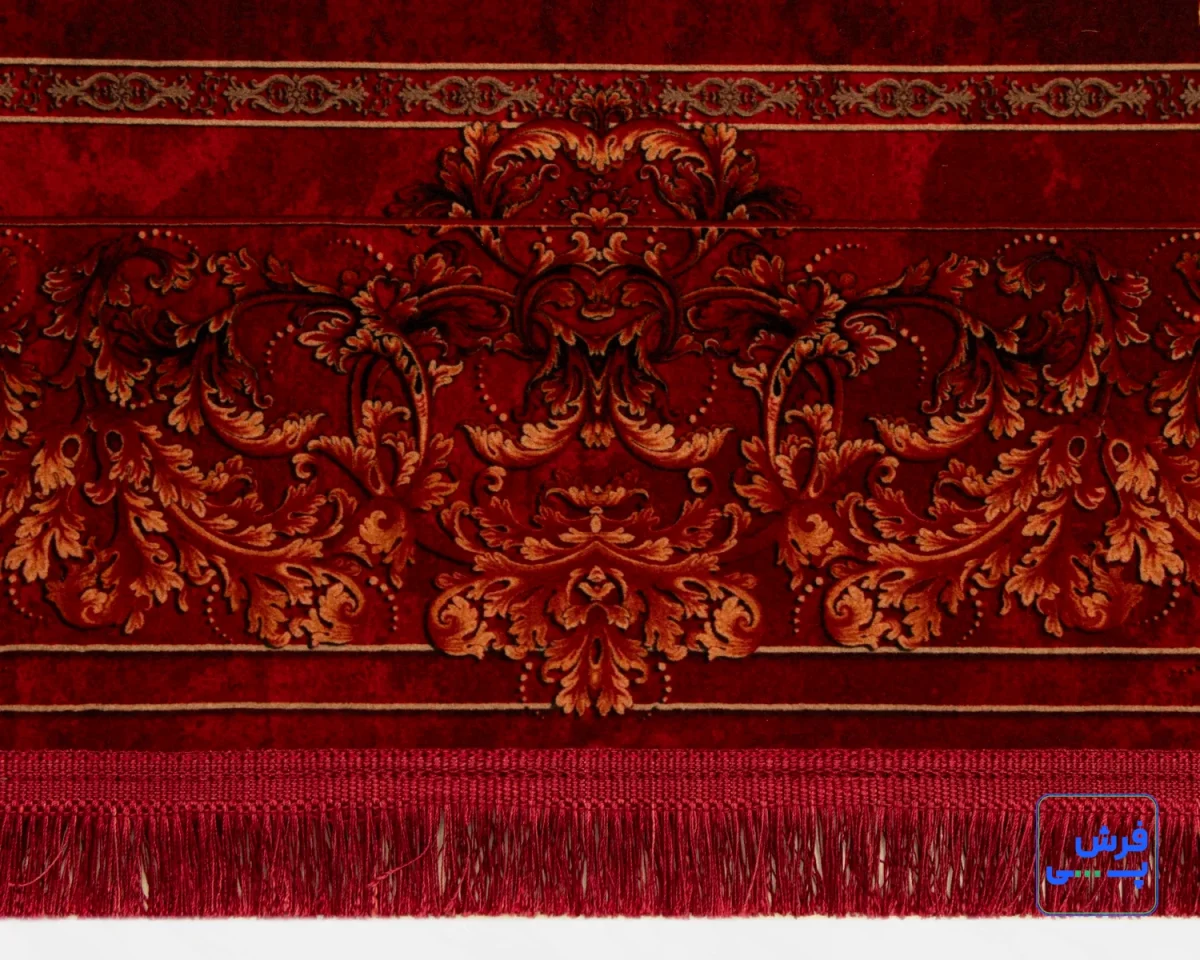خرید قسطی |  فرش ابریشم ماشینی T1081 لاکی