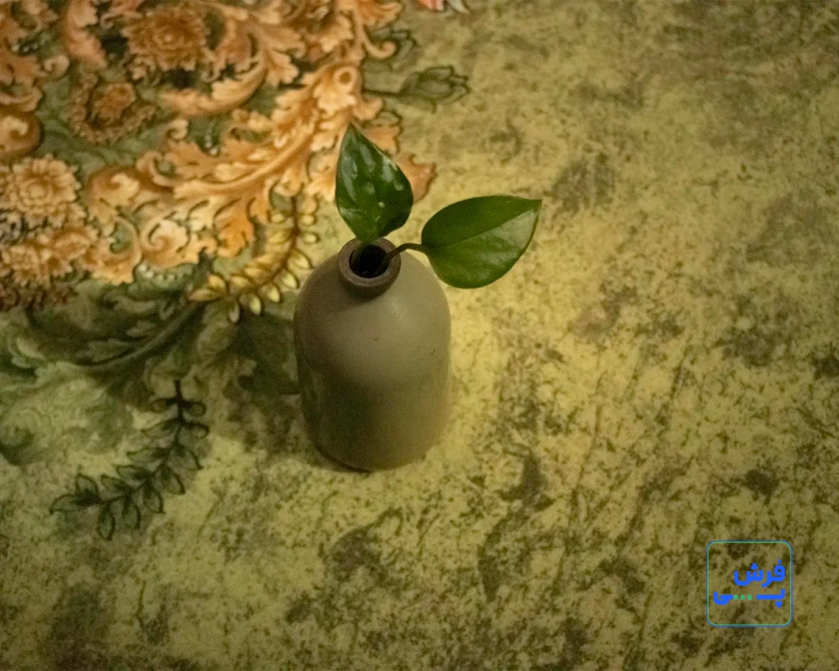 خرید قسطی |  فرش ابریشم ماشینی T1085 سبز