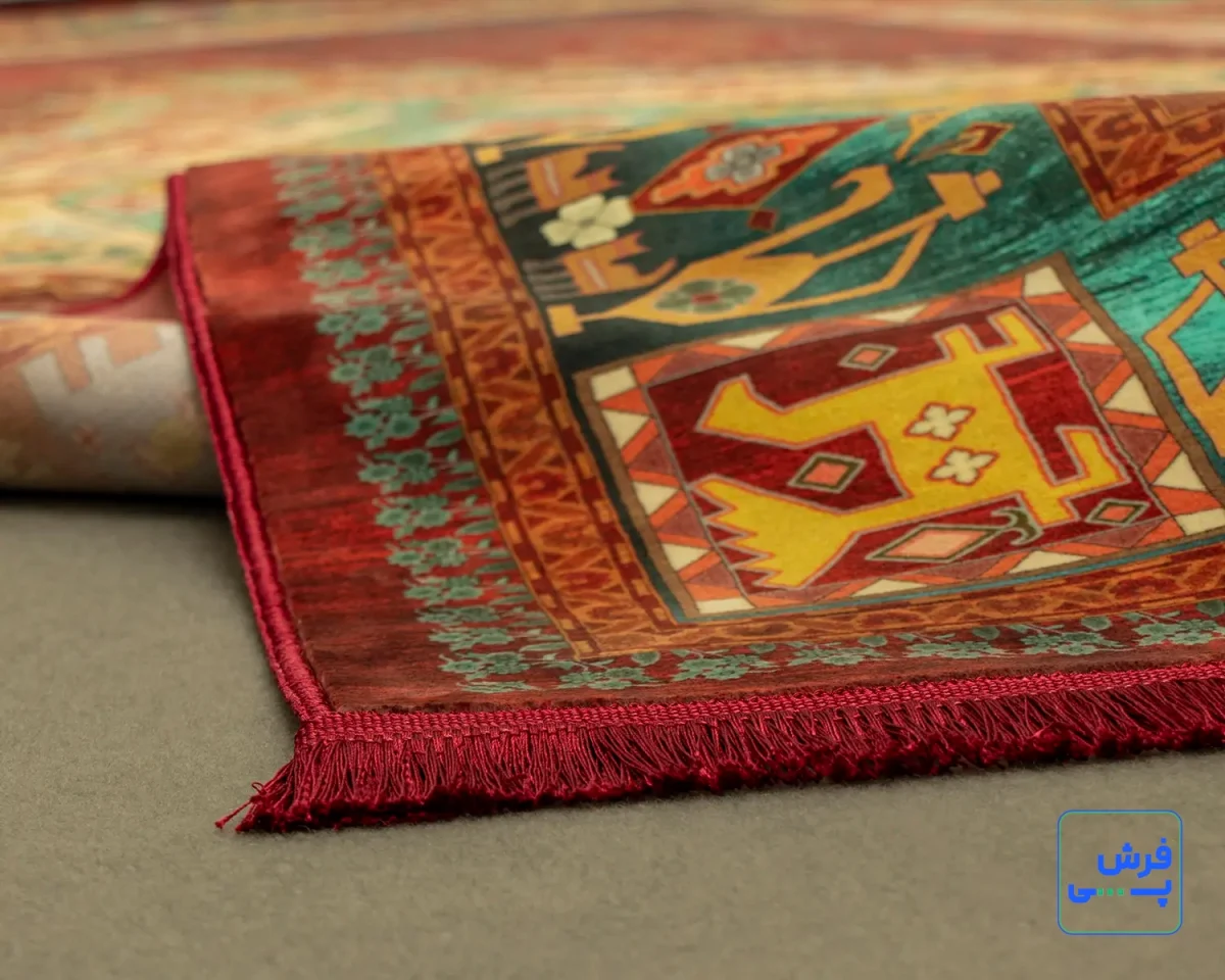 خرید قسطی |  فرش ابریشم ماشینی T1112 لاکی