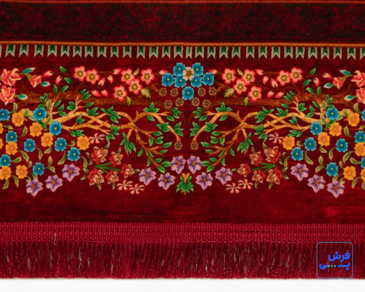خرید قسطی |  فرش ابریشم ماشینی T1116 لاکی