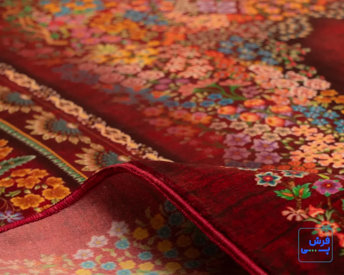 خرید قسطی |  فرش ابریشم ماشینی T1116 لاکی