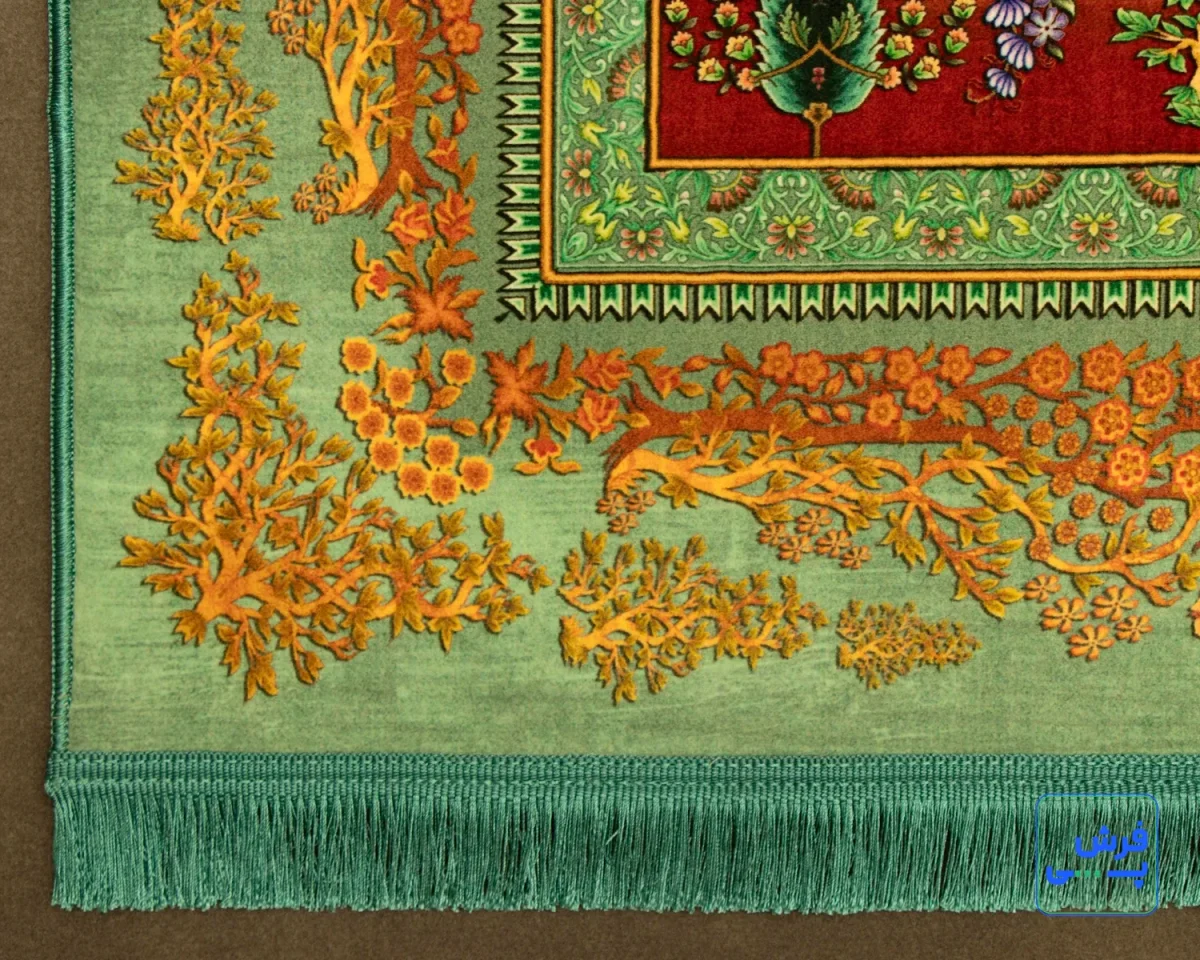 t-1132-6-1.webp خرید قسطی | فرش ابریشم ماشینی t1132 سبز
