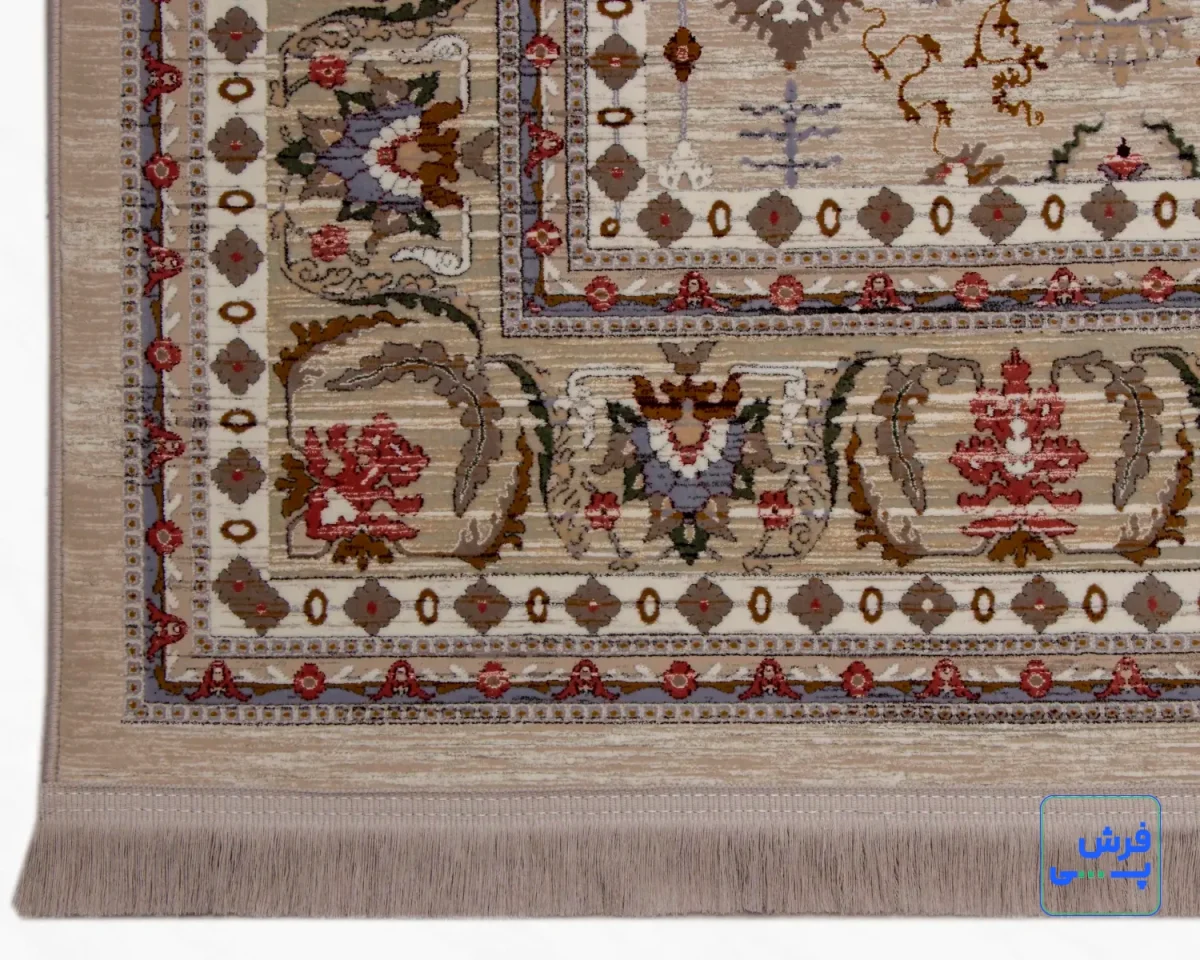 vin-38-6.webp خرید قسطی | فرش وینتیج vin38 کرم نسکافهای حاشیه سبز