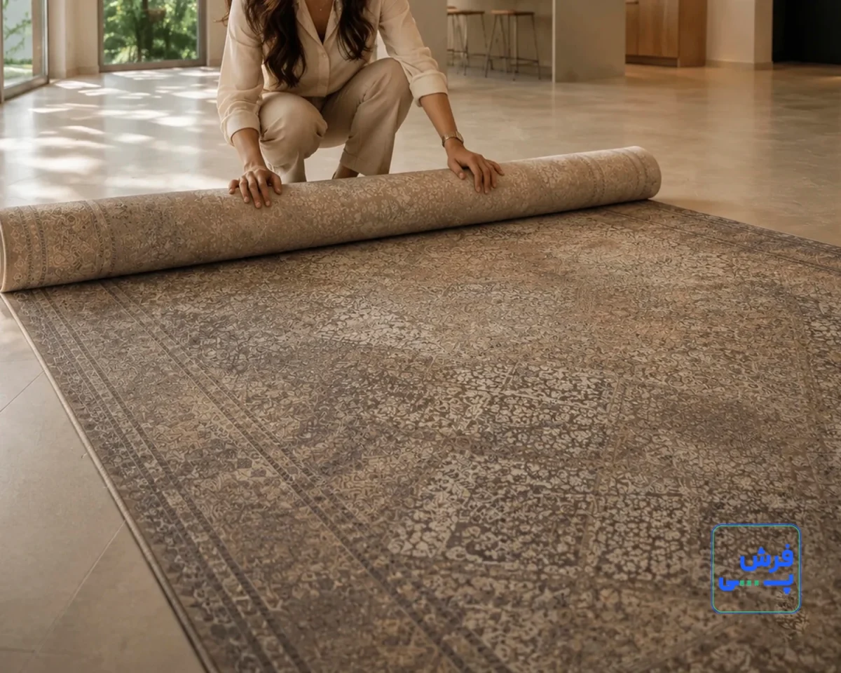 735522-12.webp خرید قسطی | فرش وینتیج 735522 کرم طوسی