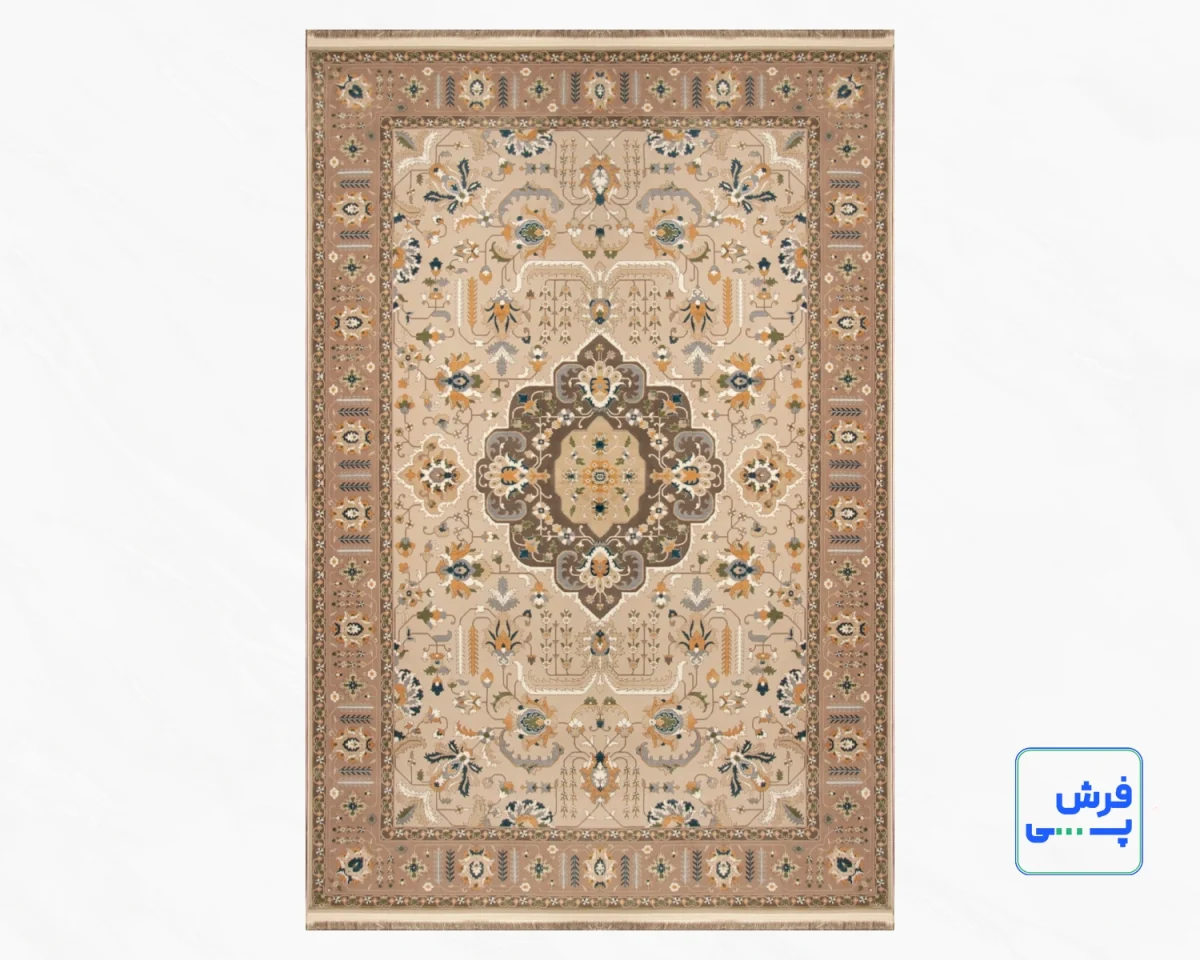 خرید قسطی | فرش کلاسیک 75012 کرم طوسی