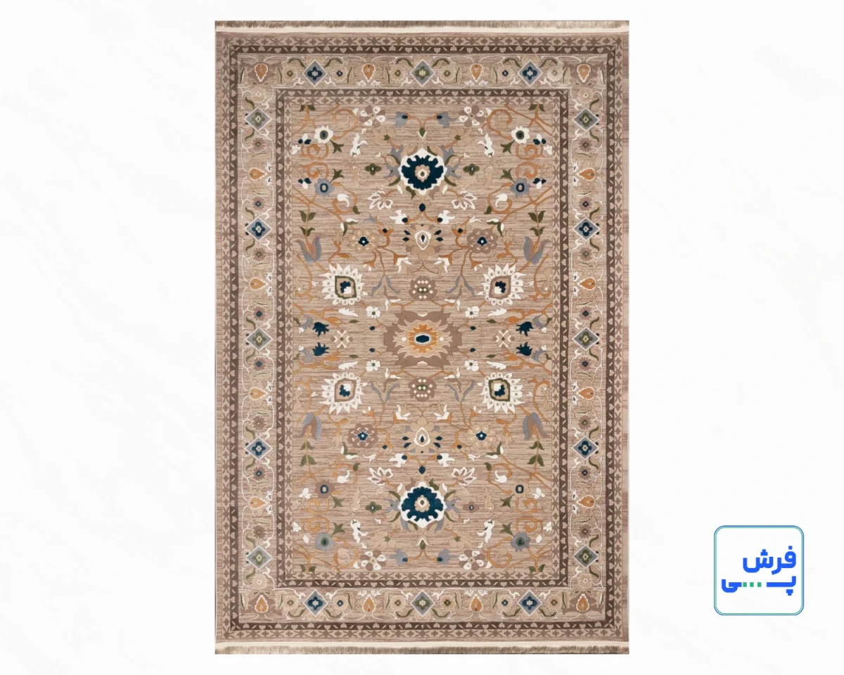 خرید قسطی | فرش وینتیج 75013 نسکافه ای بژ