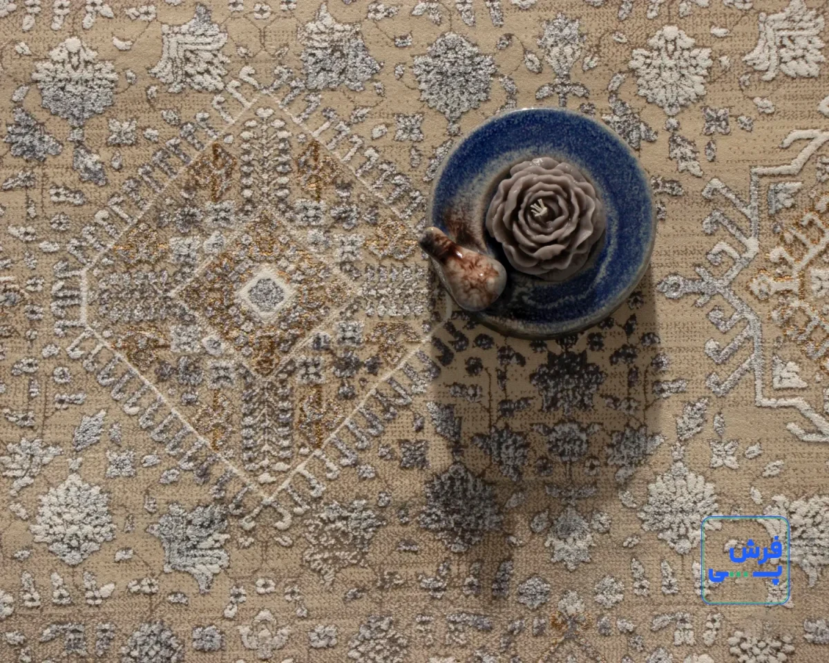 خرید قسطی | فرش وینتیج 761422 کرم