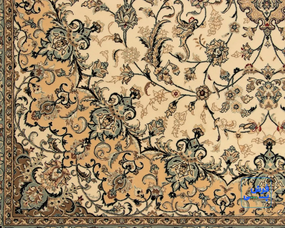 خرید قسطی | فرش کلاسیک کد 002_ رنگ 1101 کرم بژ