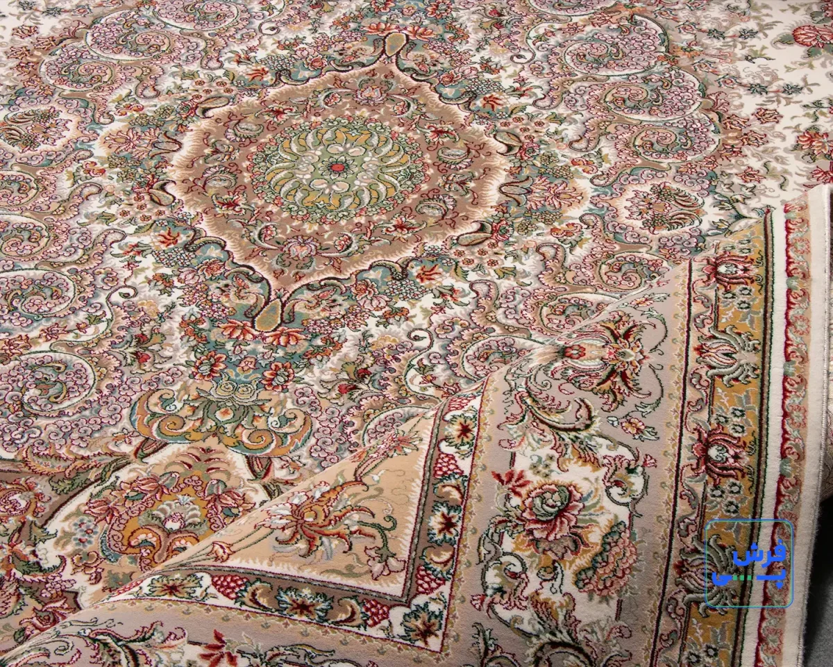Q-023-1008-5.webp خرید قسطی | فرش کلاسیک کد 023_ رنگ 1008 کرم حاشیه فیلی