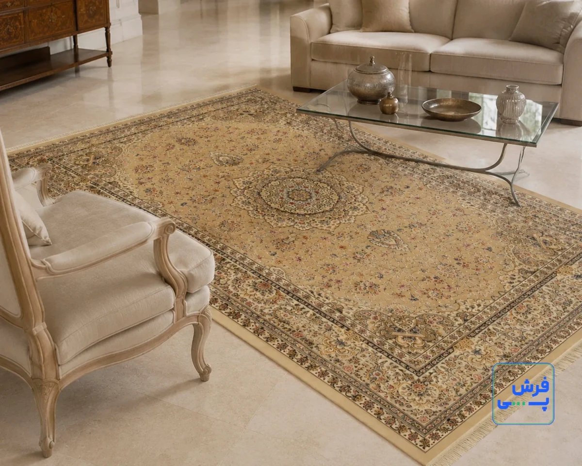 l-051-3012-13.webp خرید قسطی | فرش کلاسیک کد 051_ رنگ 3012 کرم