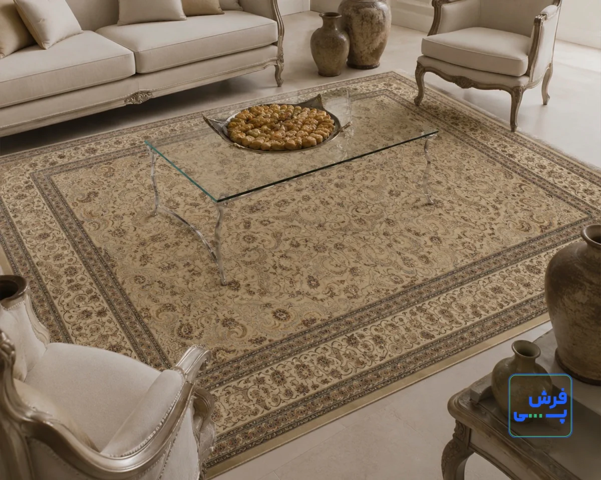 l-052-3002-15.webp خرید قسطی | فرش کلاسیک کد 052_ رنگ 3002 کرم