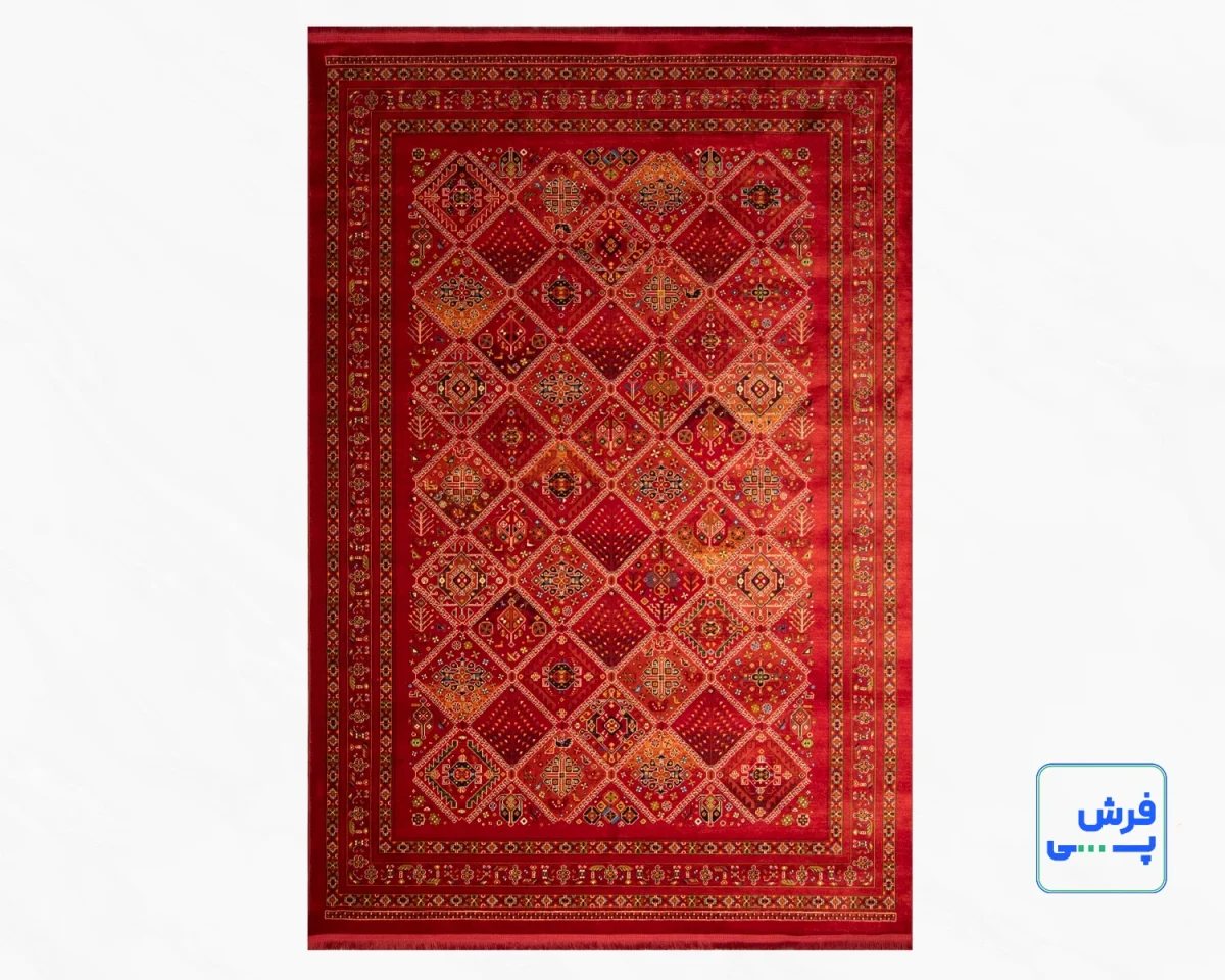 خرید اقساطی | فرش وینتیج 10704 روناسی قرمز