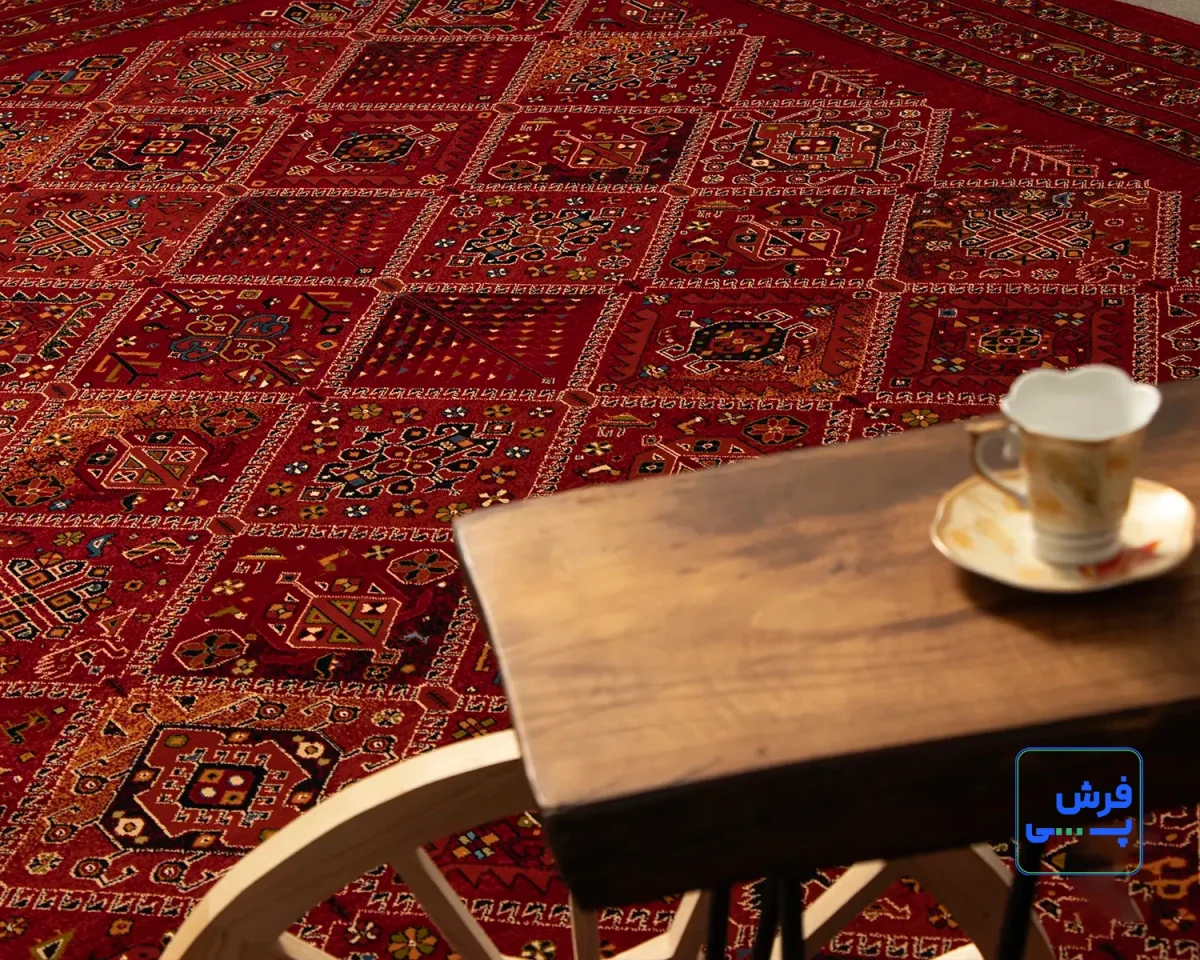 خرید اقساطی | فرش وینتیج 10704 روناسی قرمز