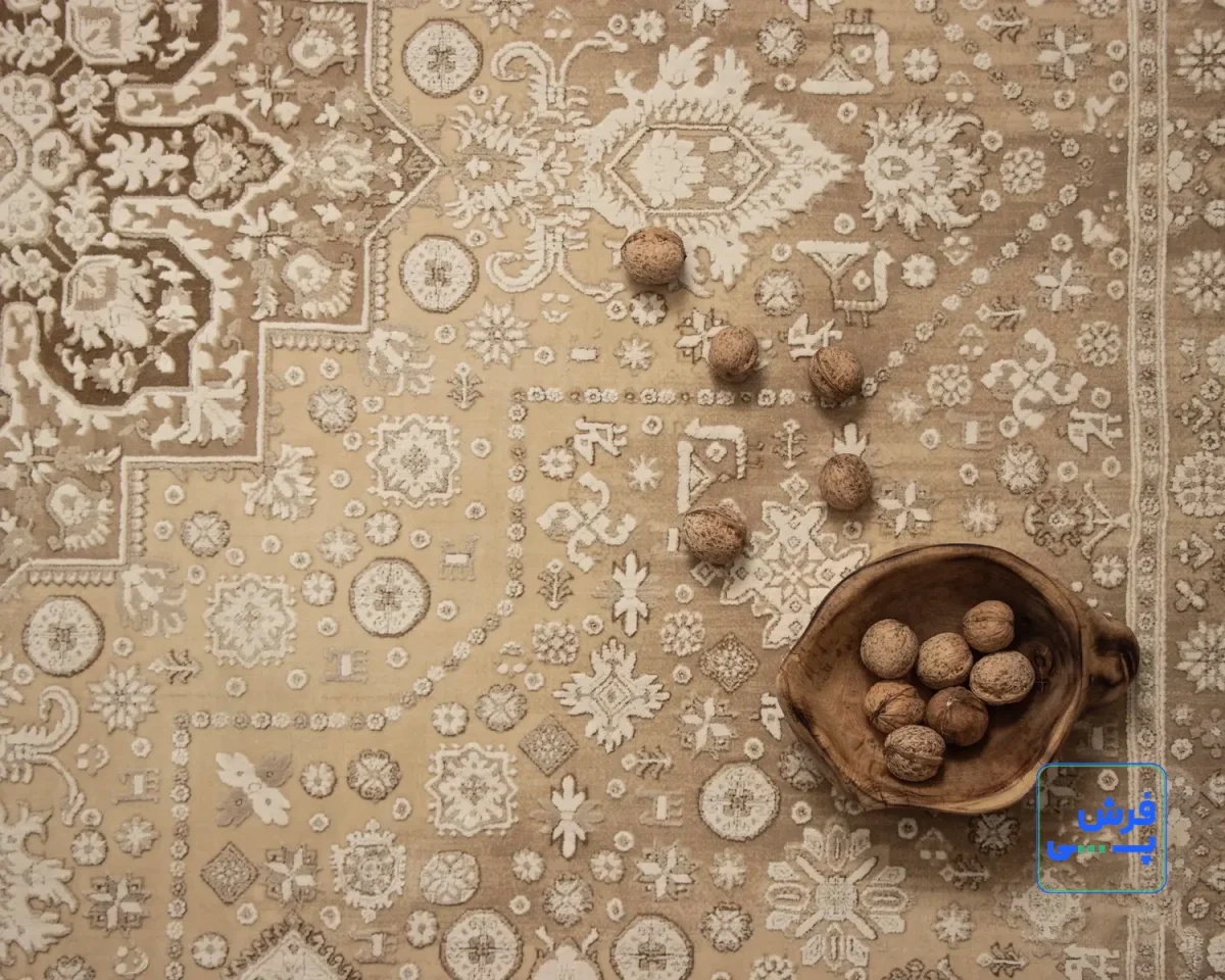 217-4.webp خرید اقساطی | فرش وینتیج 217 کرم نسکافه ای