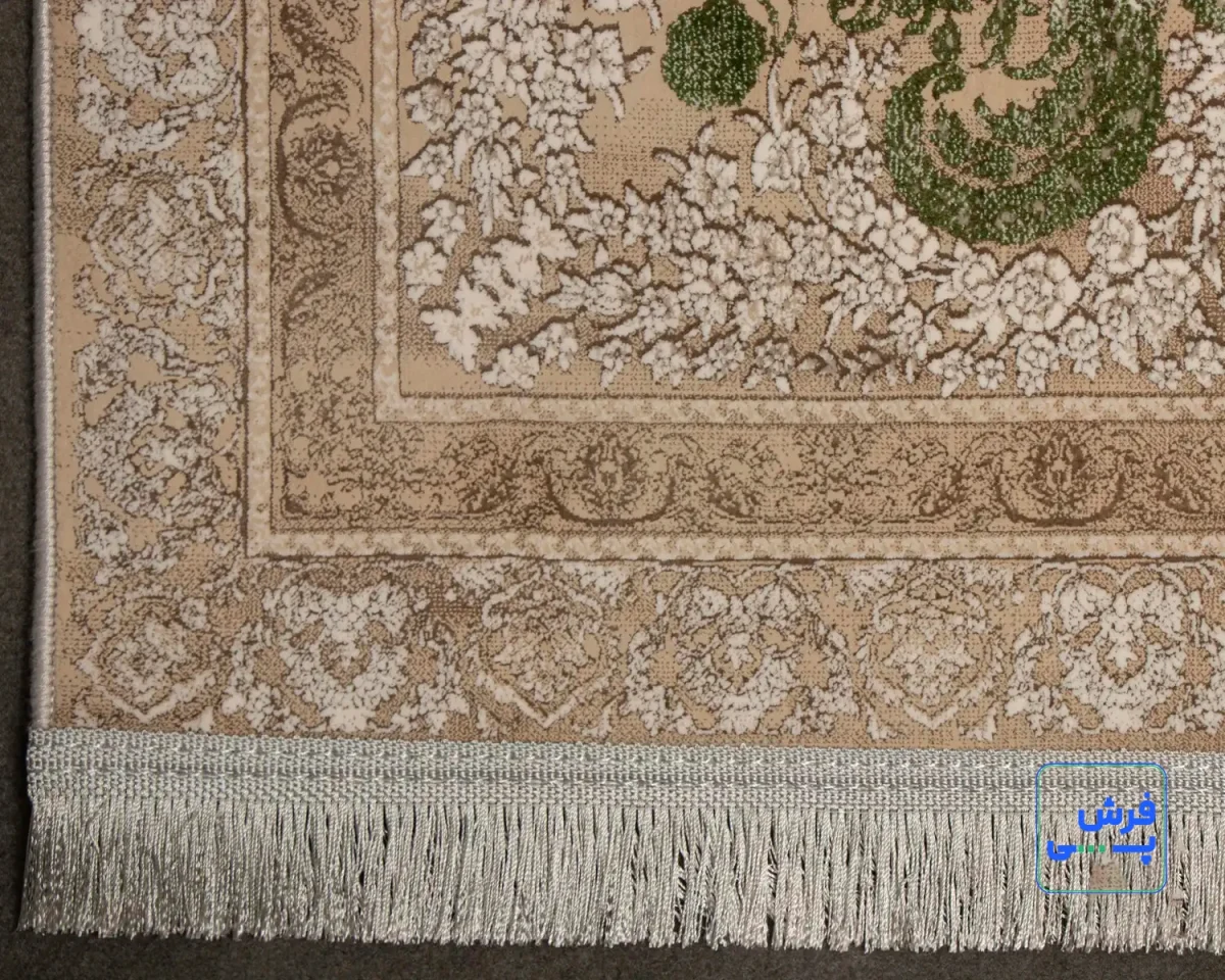743522-6.webp خرید اقساطی | فرش وینتیج 743522 کرم حاشیه سبز