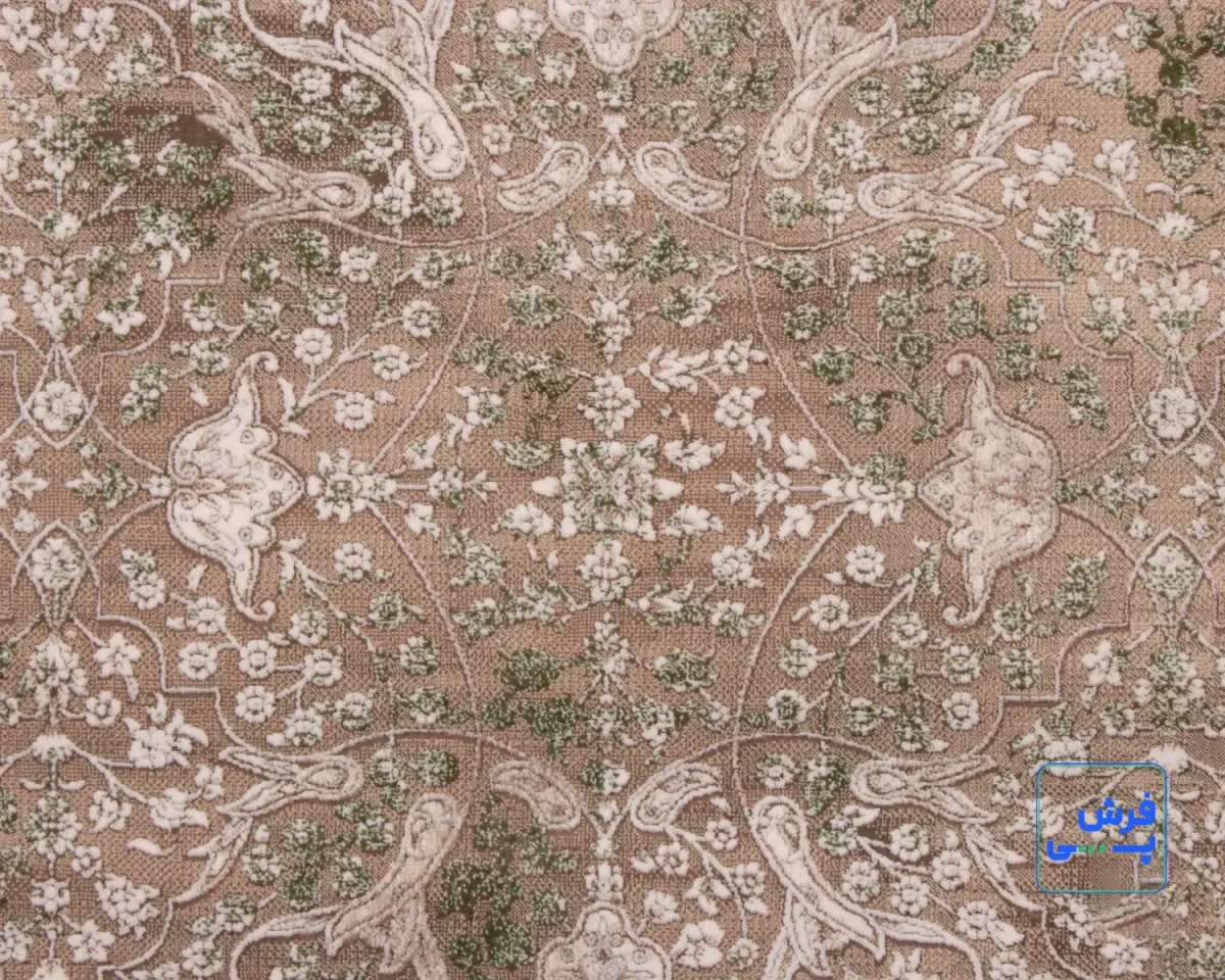 743722-1.webp خرید اقساطی | فرش وینتیج 743722 کرم سبز