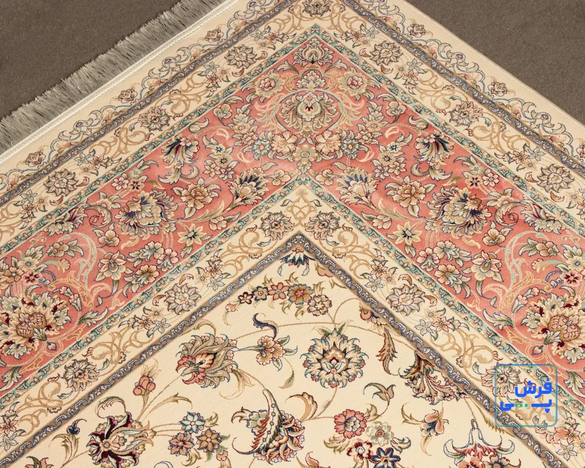 خرید اقساطی | فرش کلاسیک 7502 کرم حاشیه گلبهی