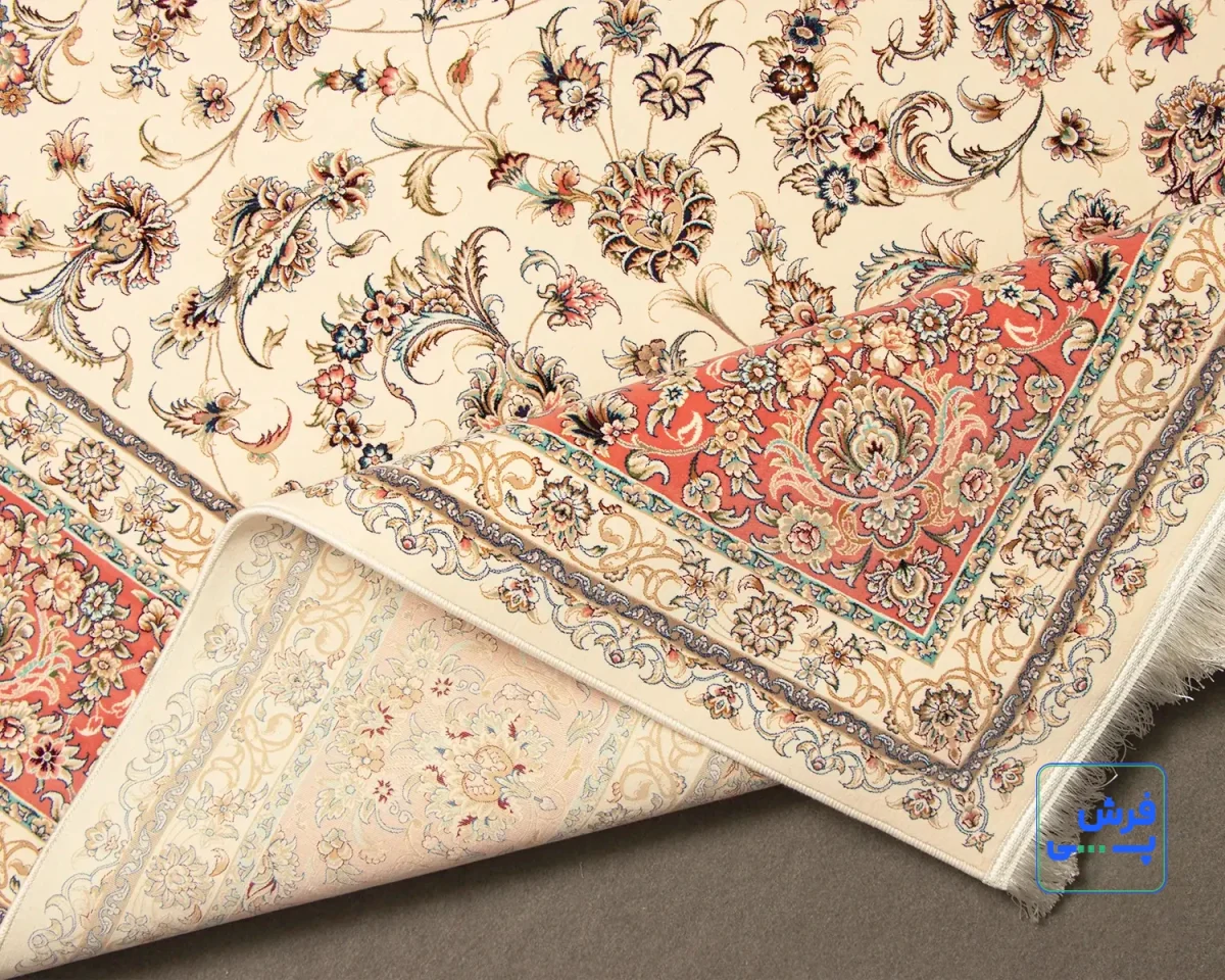 خرید اقساطی | فرش کلاسیک 7502 کرم حاشیه گلبهی