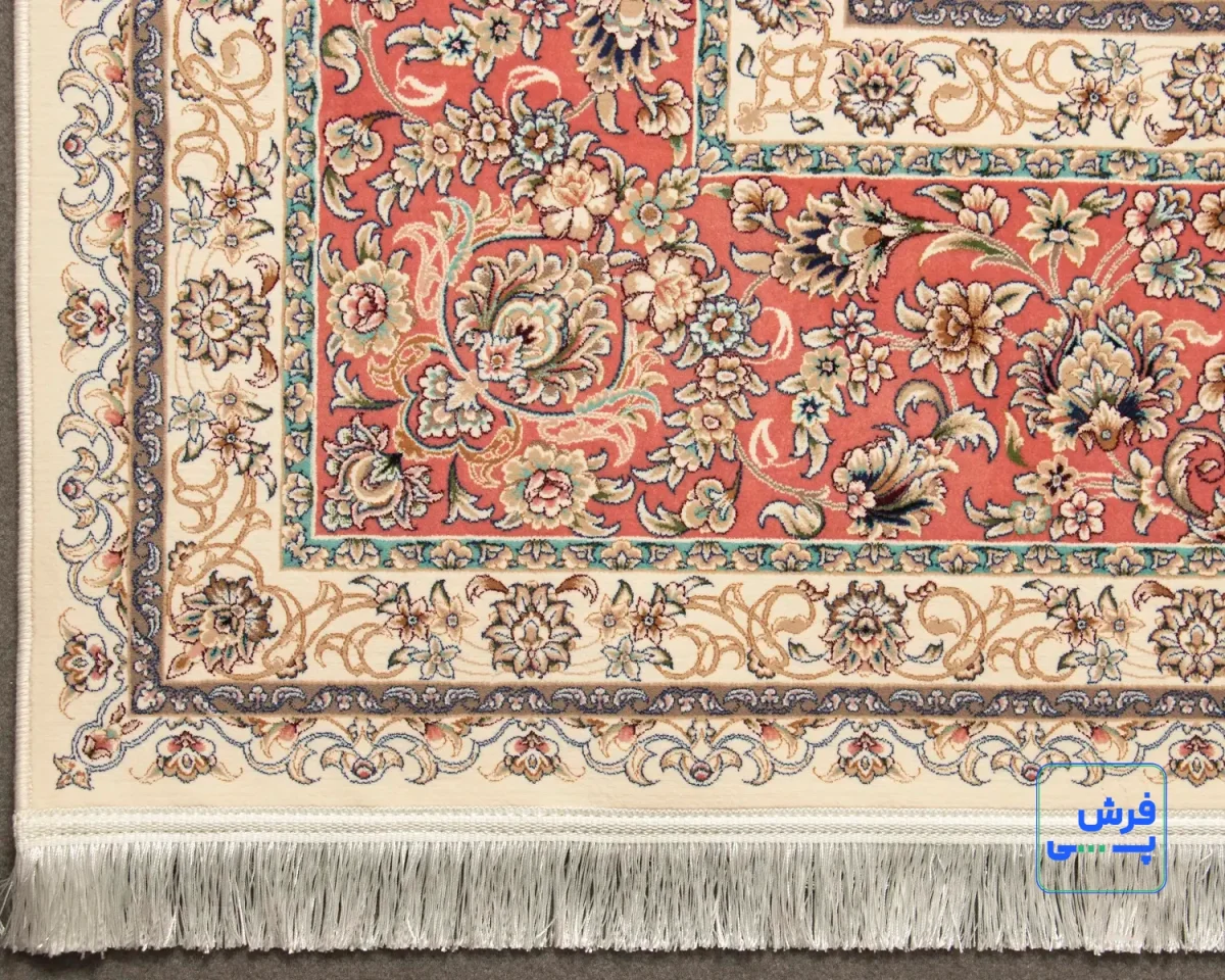 خرید اقساطی | فرش کلاسیک 7502 کرم حاشیه گلبهی