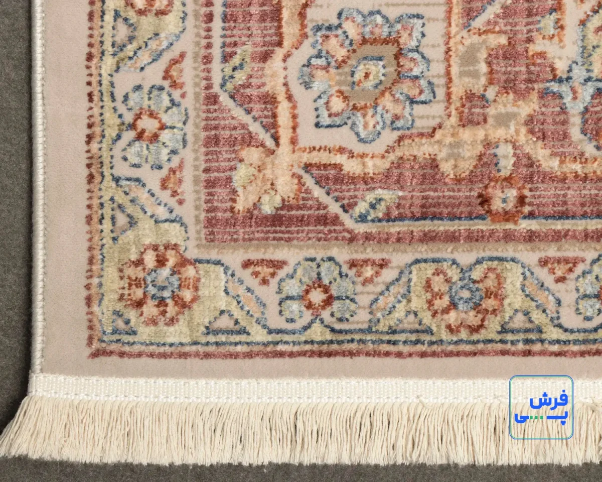 8310-6.webp خرید اقساطی | فرش وینتیج 8310ML کرم حاشیه گلبهی