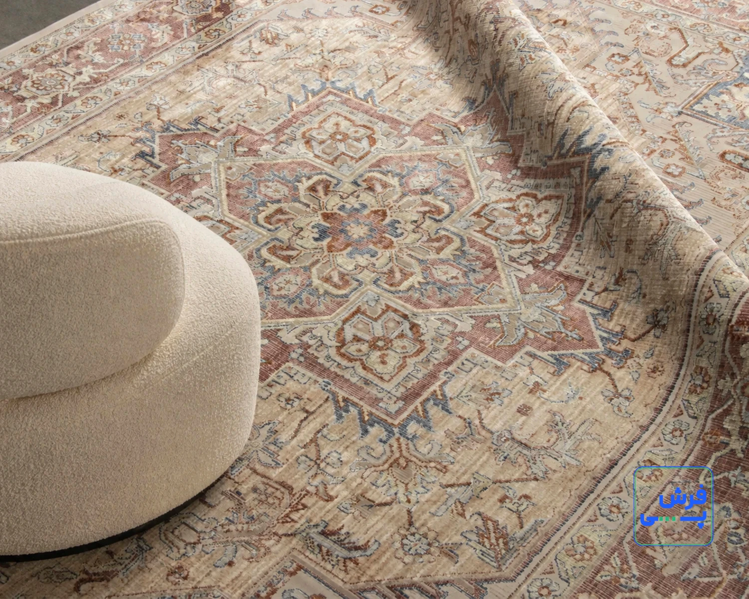 8310-9.webp خرید اقساطی | فرش وینتیج 8310ML کرم حاشیه گلبهی