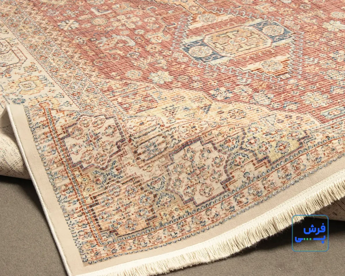8315-6.webp خرید اقساطی | فرش وینتیج 8315LC گلبهی حاشیه کرم