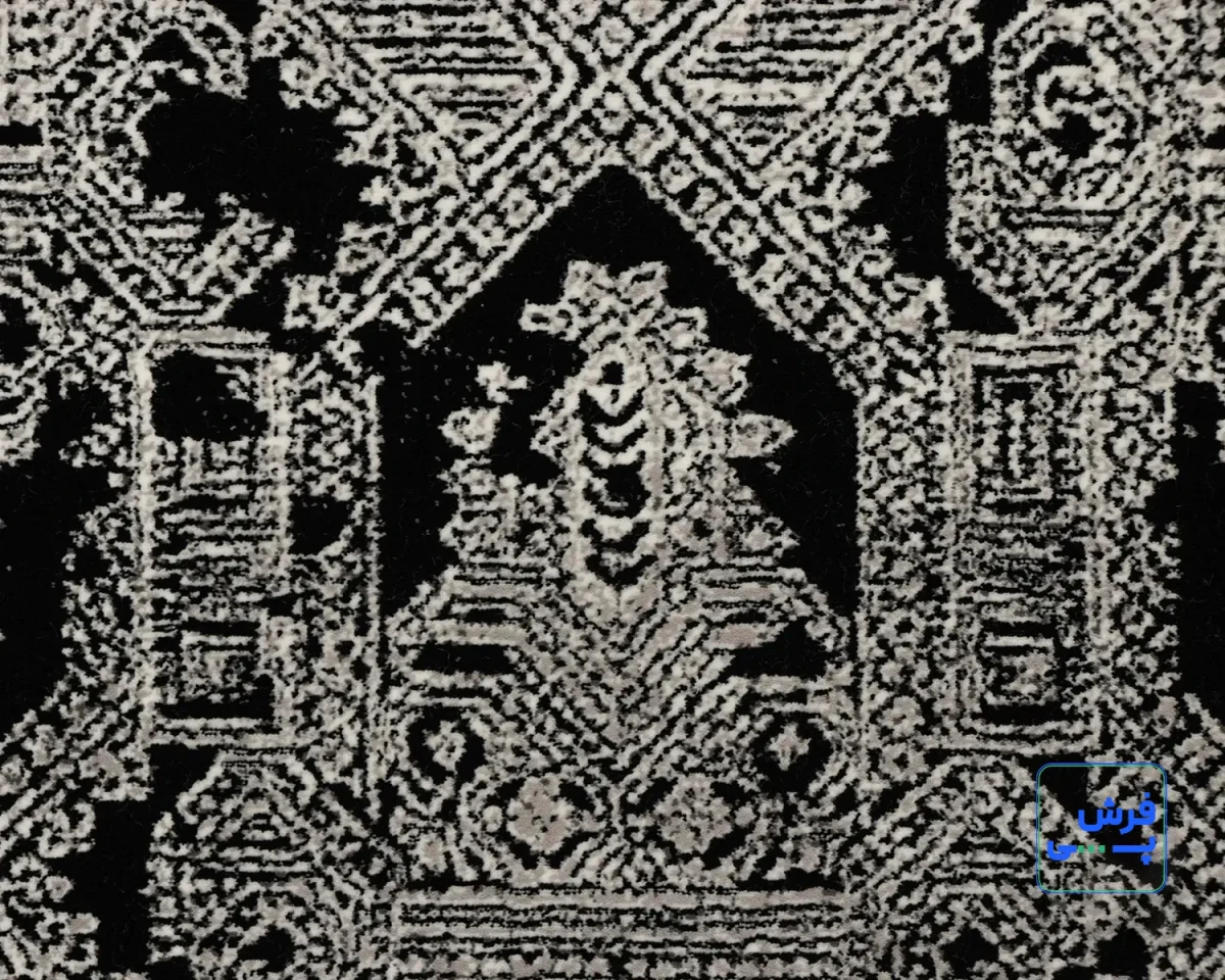 خرید اقساطی | فرش وینتیج N4 طوسی مشکی